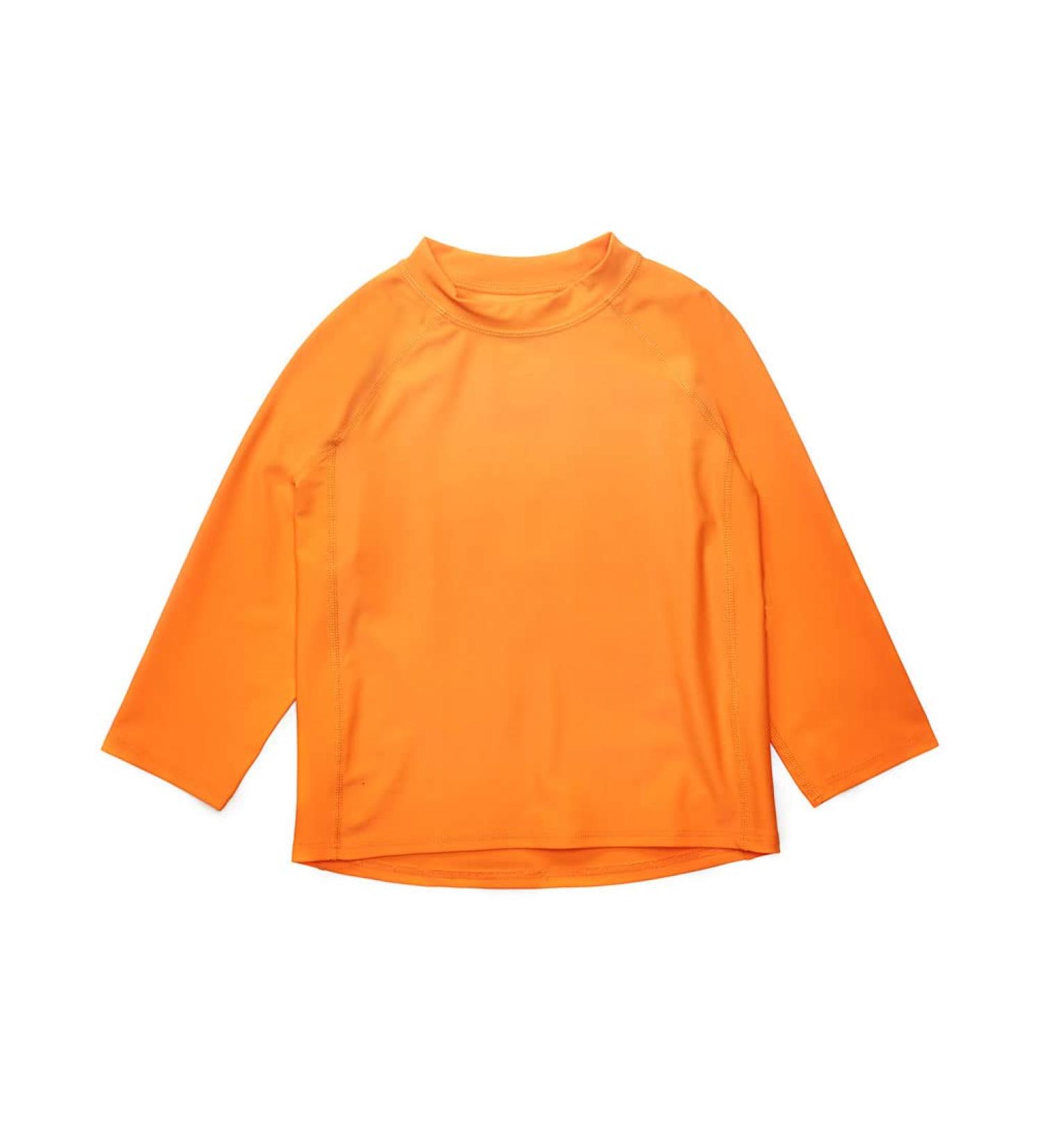 Leveret Long Sleeve Baby Boys Girls Rash Guard Sun Protected UPF + 50 Kids & Toddler Swim Shirt (12 Months-5 Toddler) 5 Years Orange