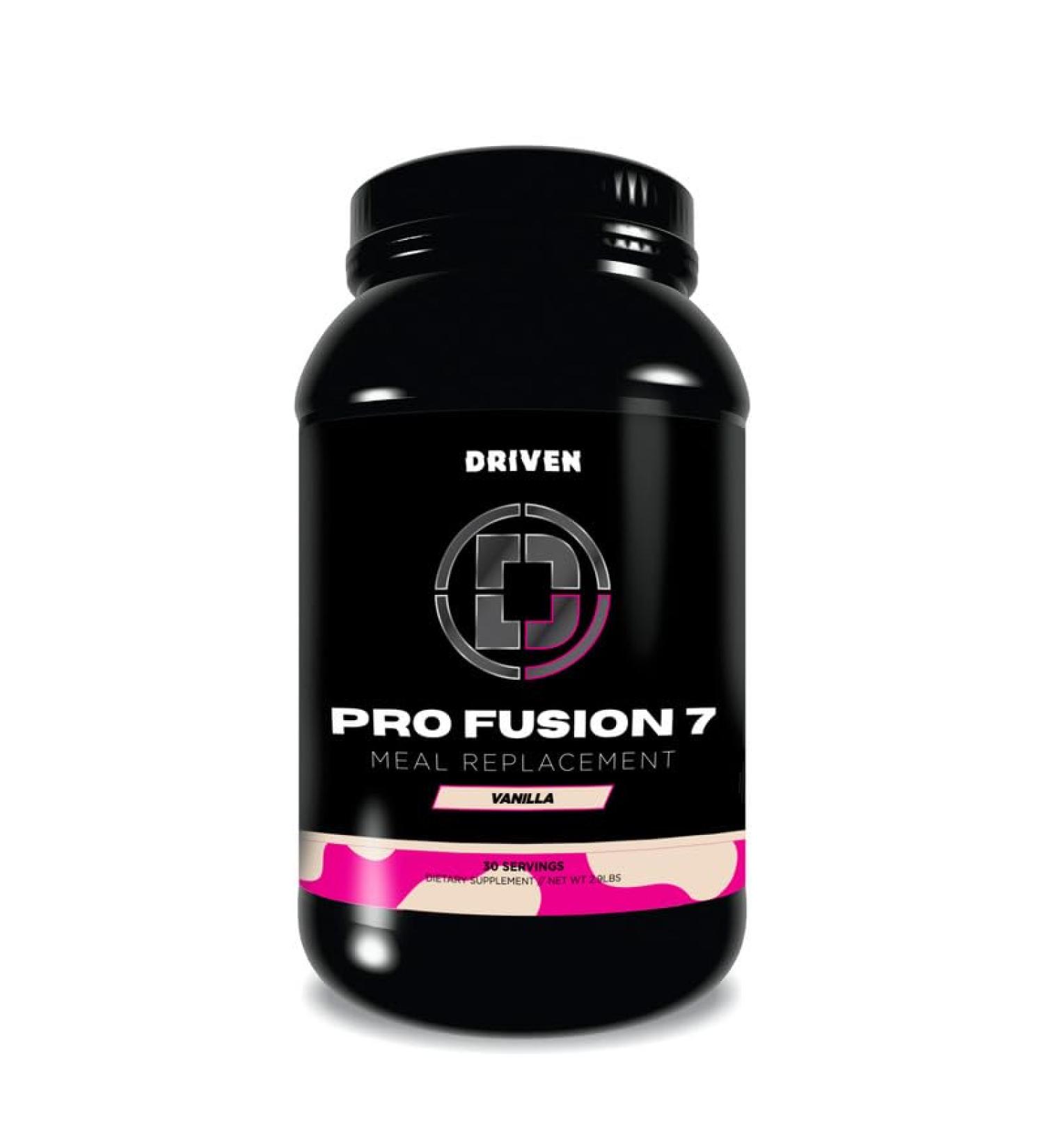 Driven Nutrition ProFusion7 Meal Replacement Protein 24g Protein 7-Stage Blend 5g Fiber + MCT Oil Smooth High-Protein Shake Mix for Anytime Nutrition (2.9lb Vanilla) Vanilla 46.4 Ounce (Pack of 1) - Buy Online on GoSupps.com