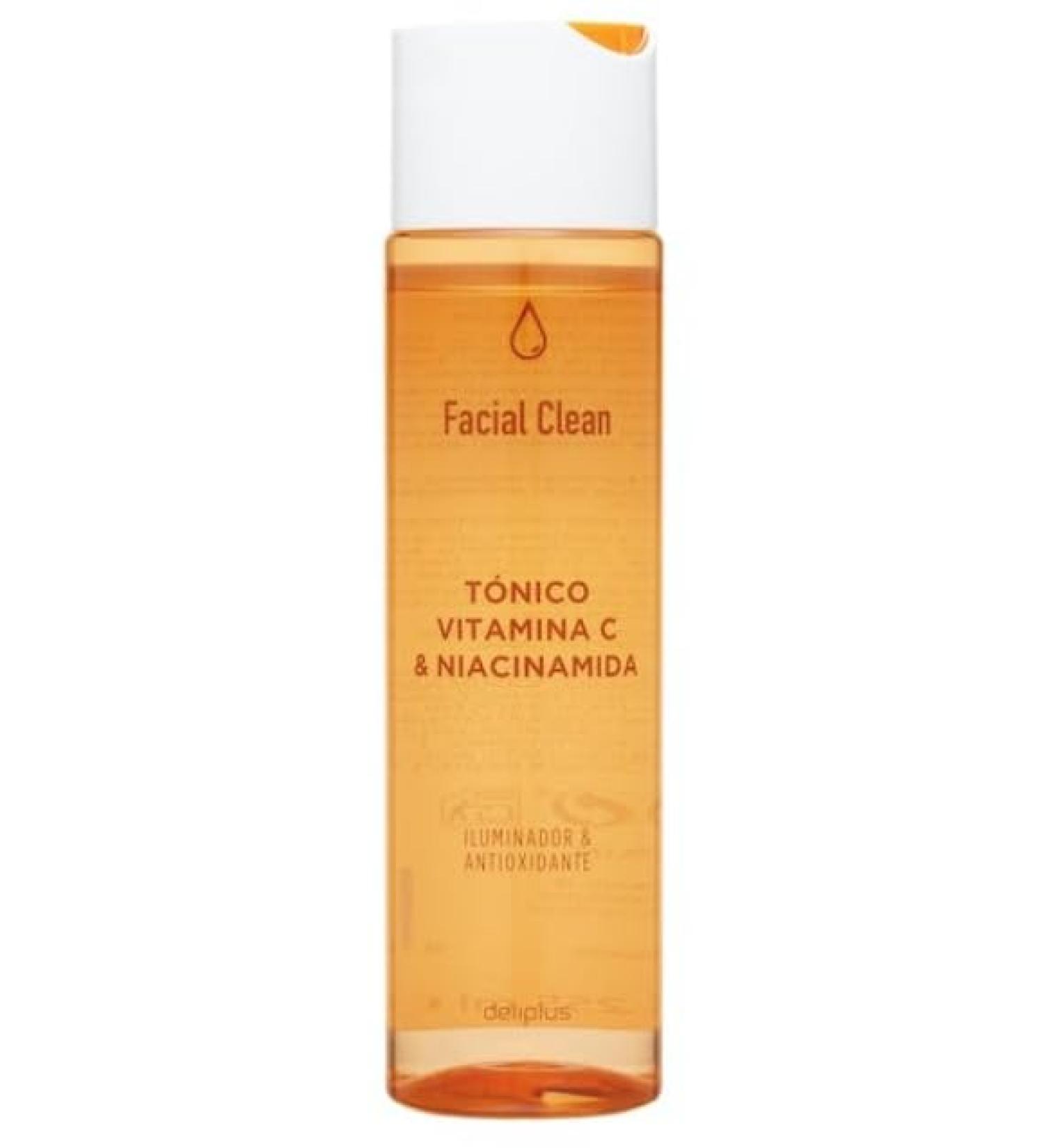 Facial tonic with vitamin C and niacinamide Deliplus Facial Clean and antioxidant