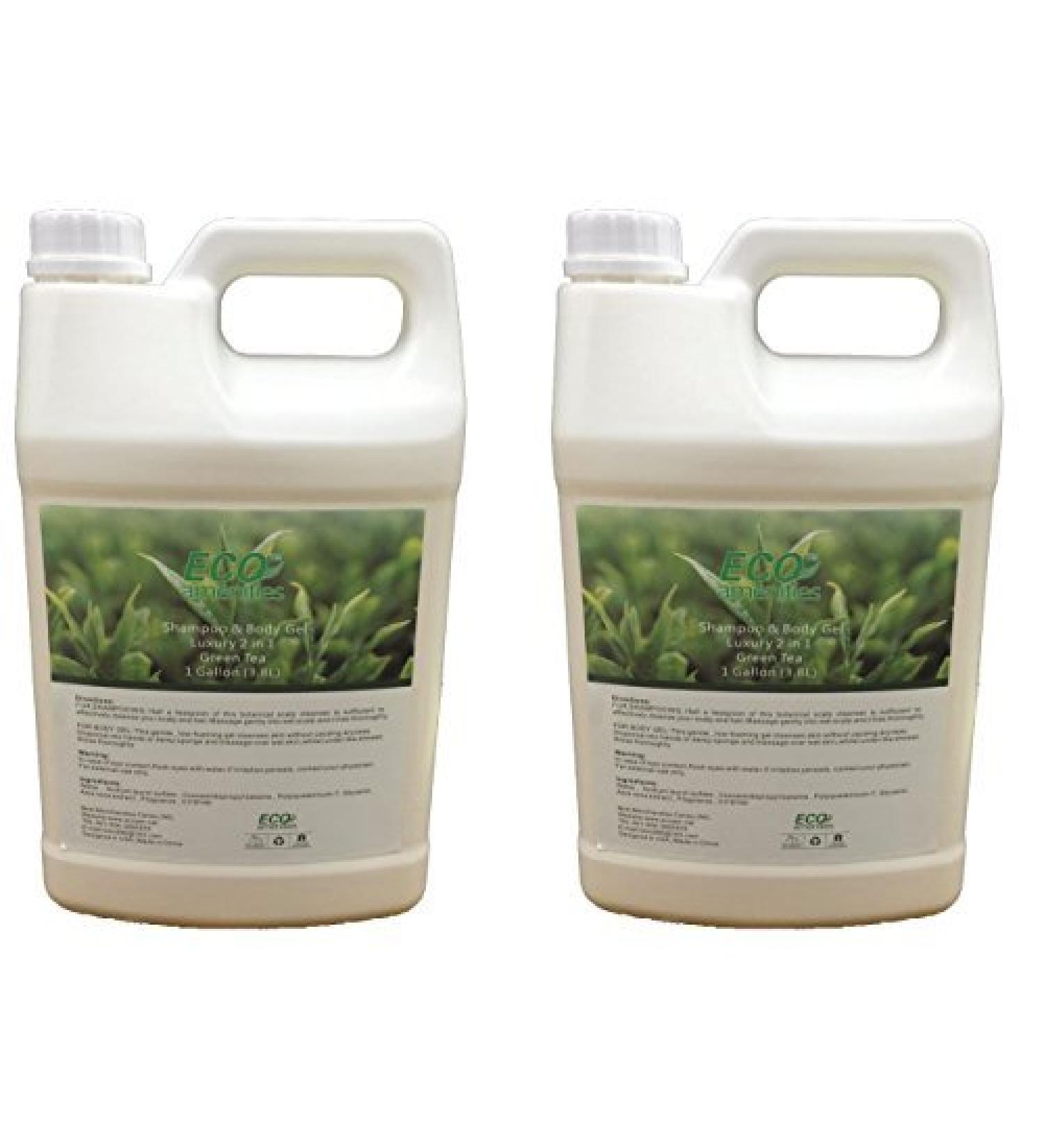 ECO amenities 2 Bottles Nourishing Shampoo and Body Wash 2 in 1 Refill Hair and Body Care Bathroom Hotel Toiletries