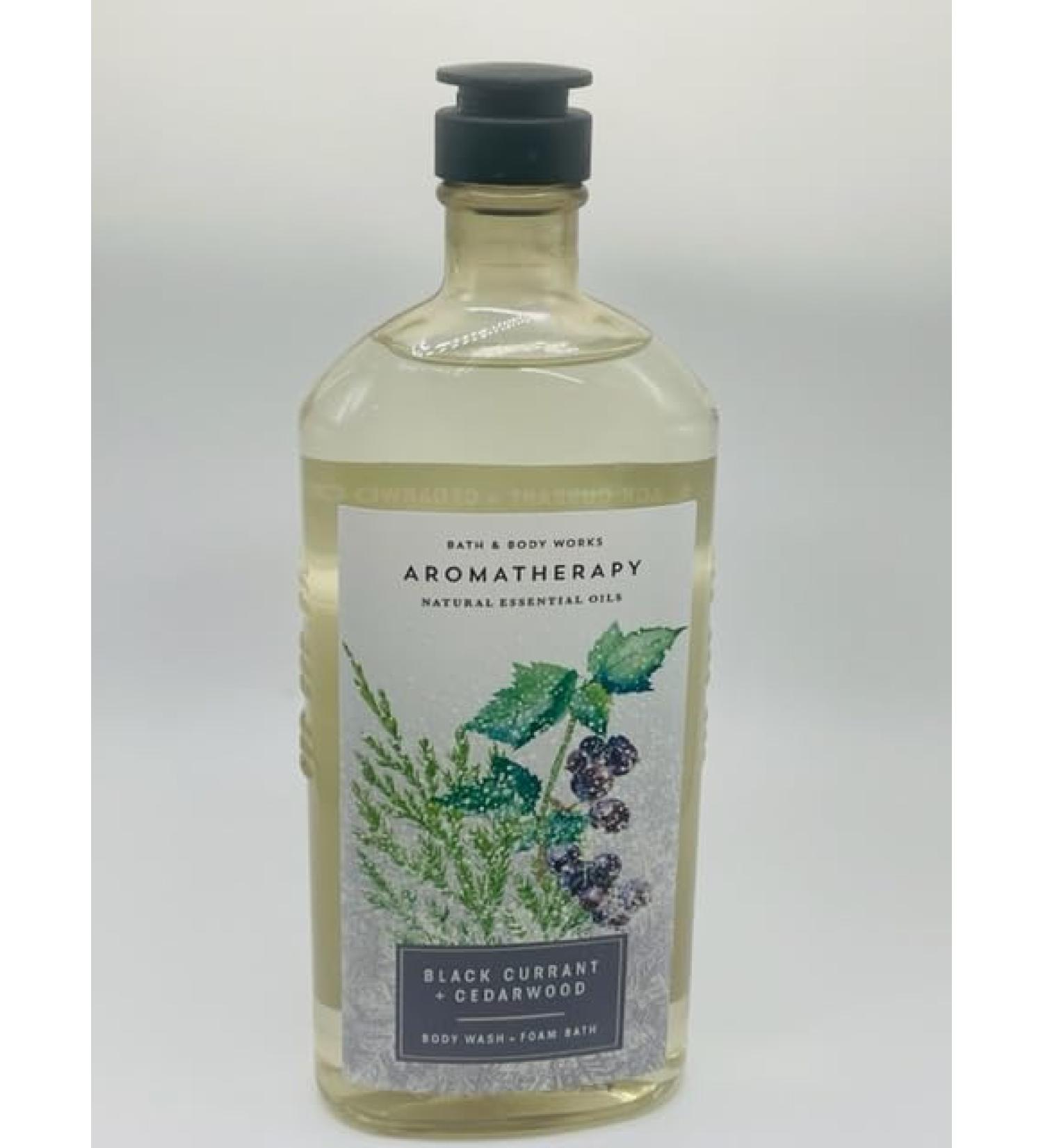 Black Currant + Cedarwood Aromatherapy Inspire Foam Bath Body Wash 10 Ounce Full Size Bottle