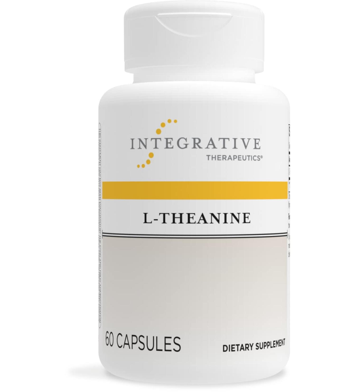Buy Integrative Therapeutics L-Theanine 200 mg - Vegan & Gluten-Free Amino Acid for Relaxation & Healthy Stress Response - 60 Capsules - Buy Online on GoSupps.com