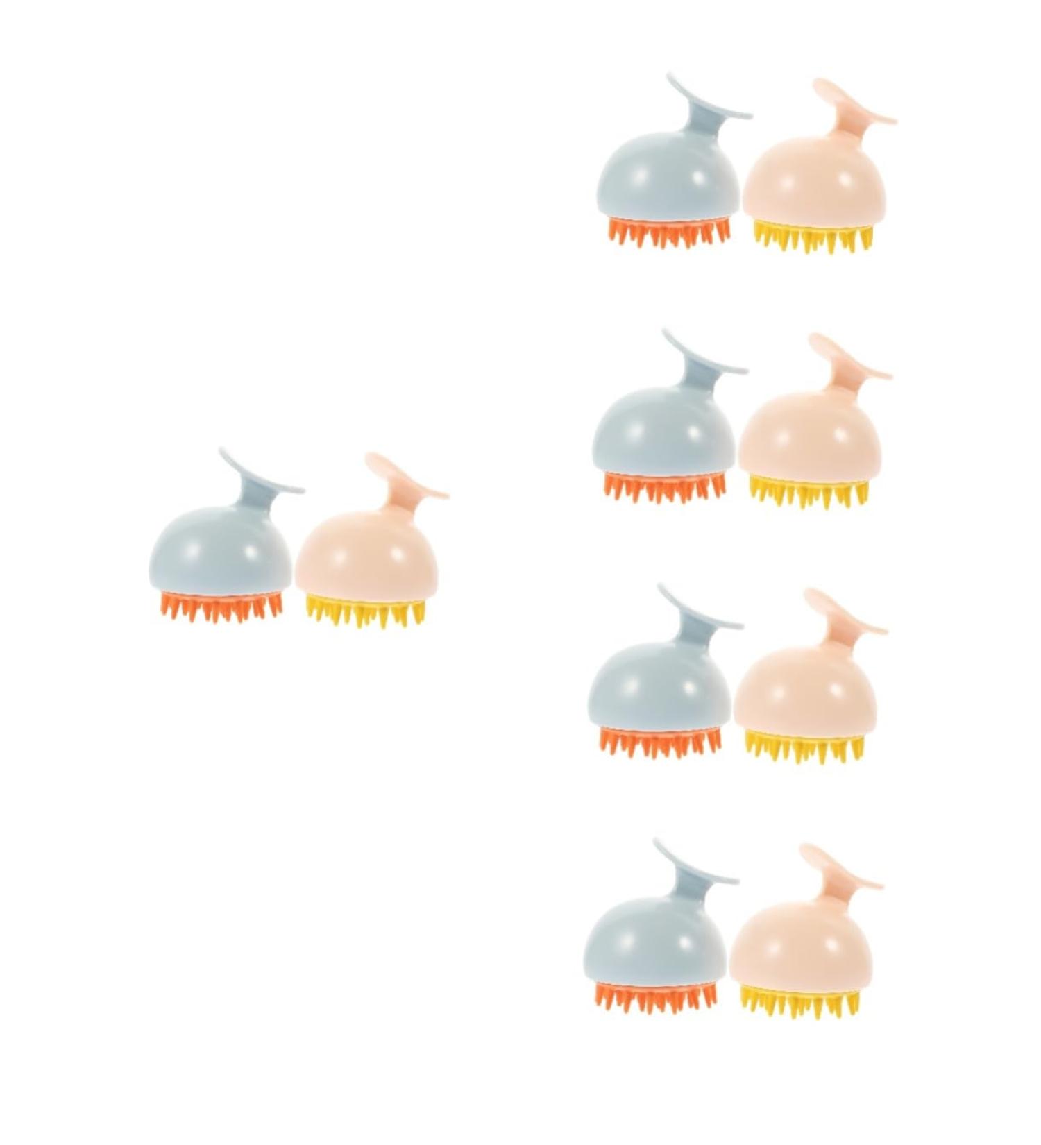 Frcolor 10 StK Shampoo Massage Brush - Silicone Scalp Peeling Tool for Healthy Hair Care | International Shipping Available - Buy Online on GoSupps.com