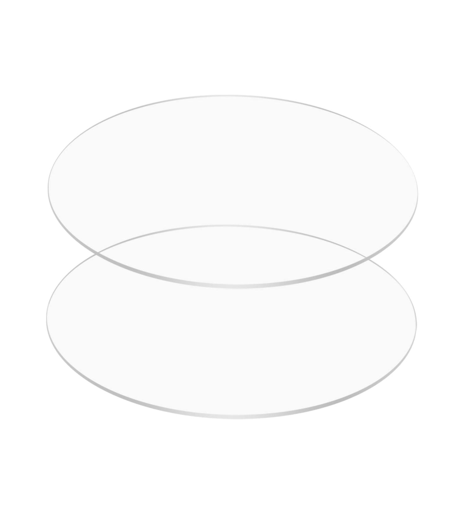 2 Pack 10x10 Inch Clear Acrylic Discs - 0.12 Inch Thick Round Panels for Painting, Crafting, and Desk Protection - Buy Online on GoSupps.com