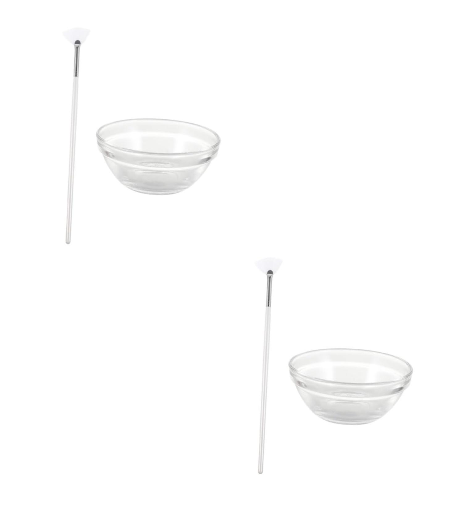 Healeved 2 Sets Beauty Applicator Brush Beauty Brush Facial Applicator Sleeping Applicator Facial Bowl Mixing Bowl Brush Skin Treatment Brush - Buy Online on GoSupps.com