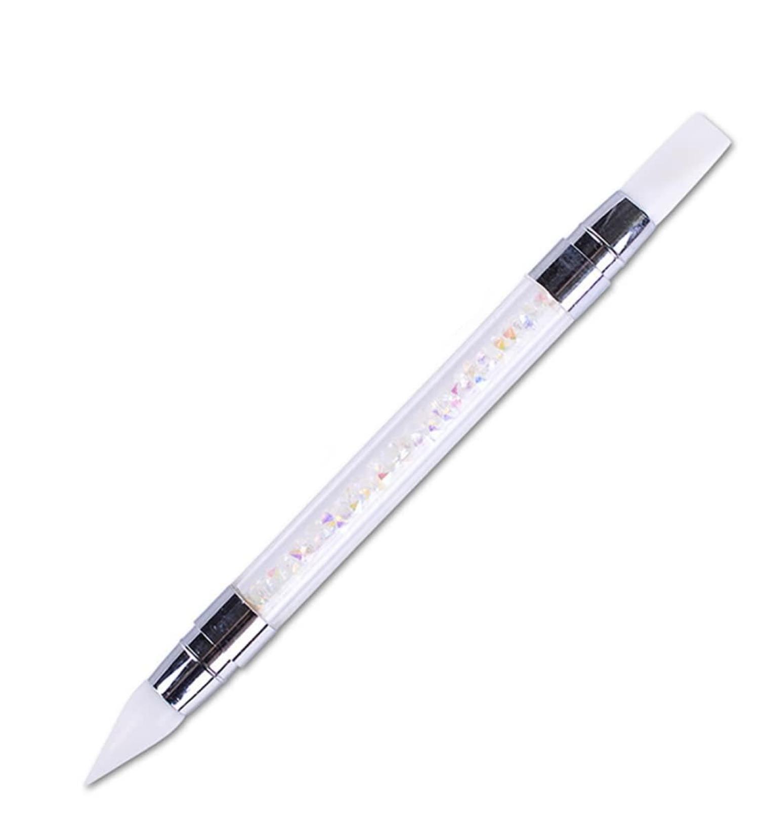 1PC Nail Art Sculpture Pens Silicone Dual Head Manicure Carving Pen Rhinestone Beads Picker Tool - Buy Online on GoSupps.com