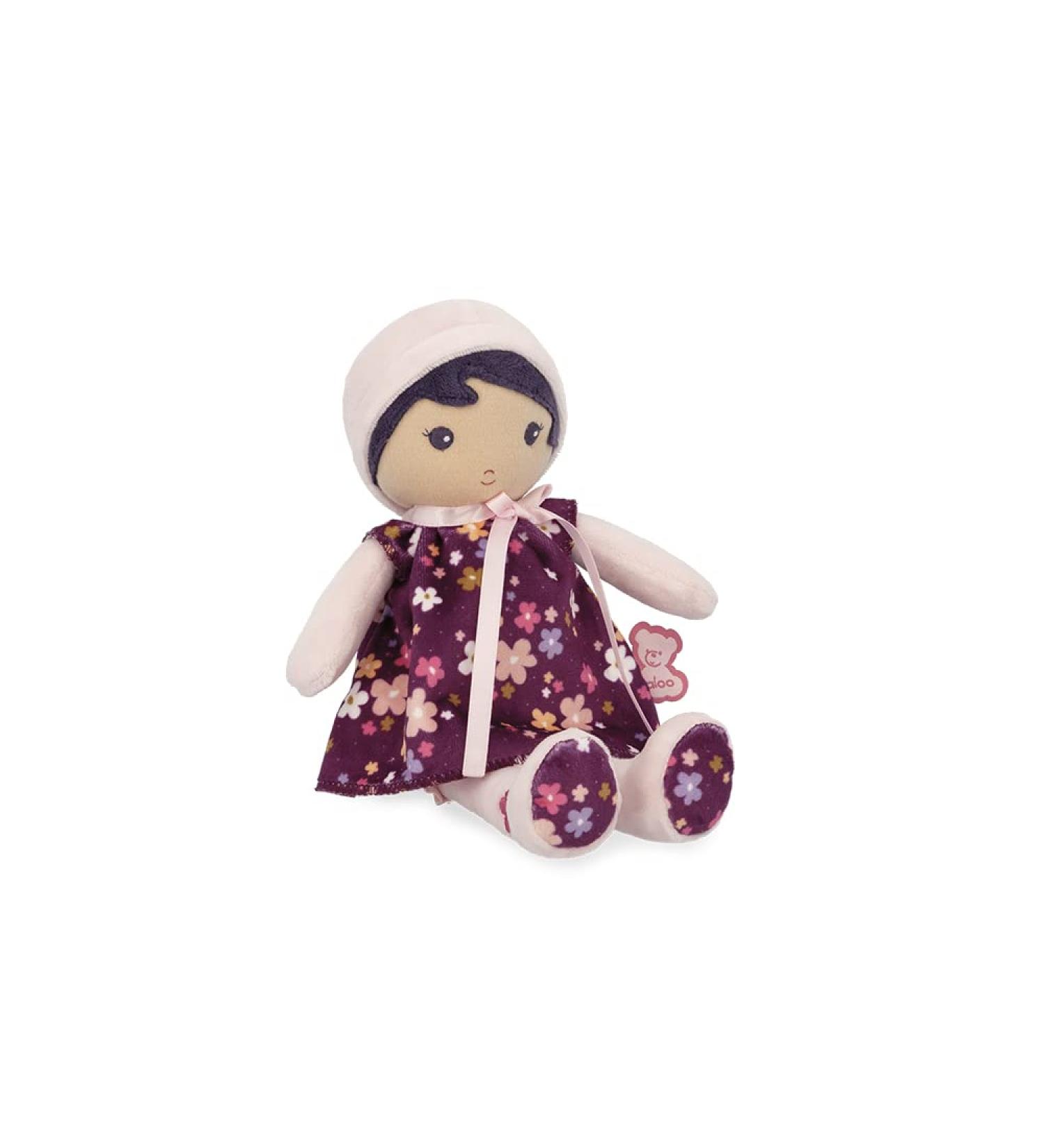 Kaloo Tendresse Violette 25cm Soft Doll - Floral Dress in Gift Box - Customisable Ribbon - 0 Months+ | K200001 - Buy Online on GoSupps.com