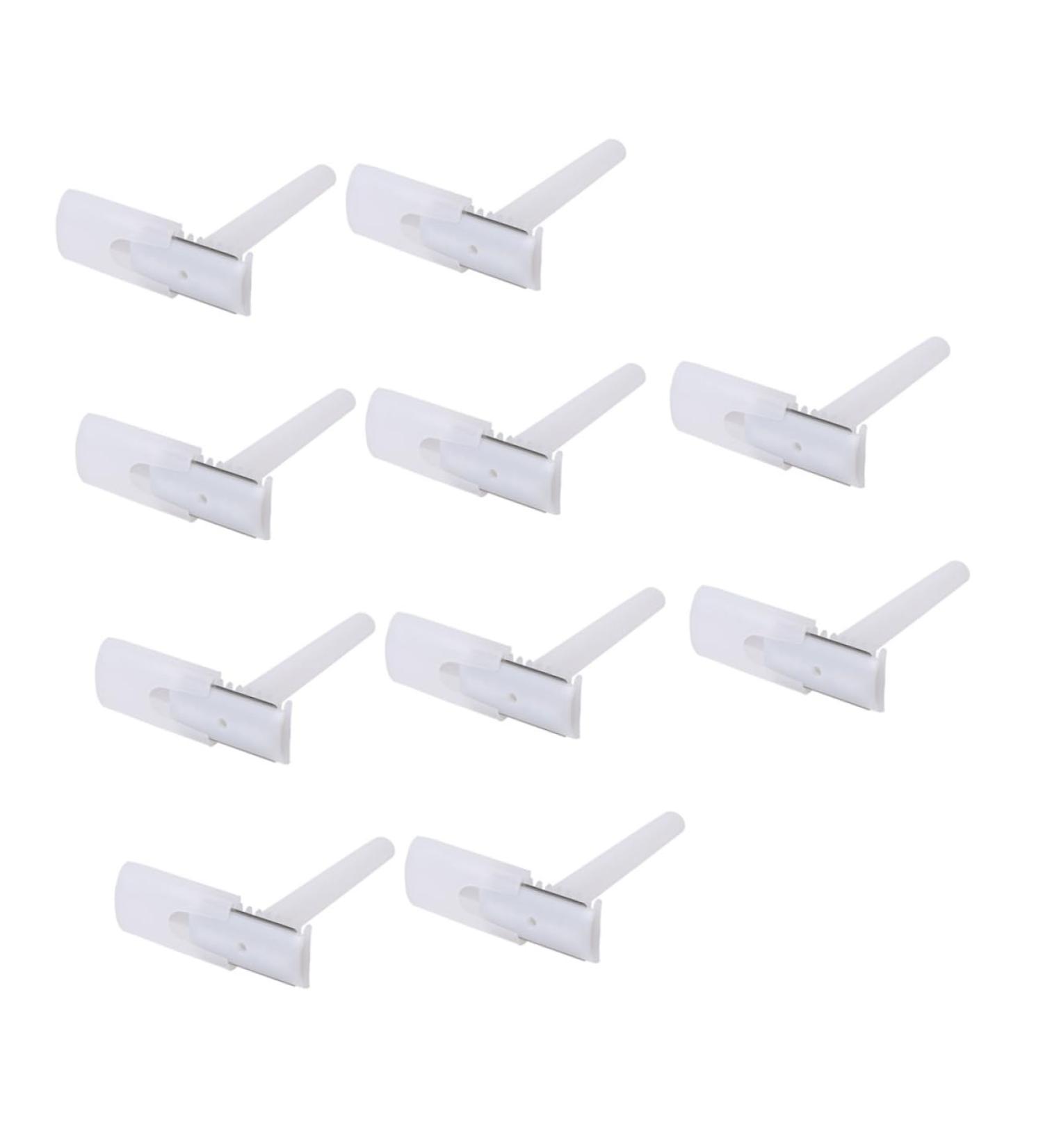 Beaupretty 50-Pack Disposable Skin Knife Razors for Men - Metal Reusable Hair Removal & Pedicure Tools with Case - White - Buy Online on GoSupps.com