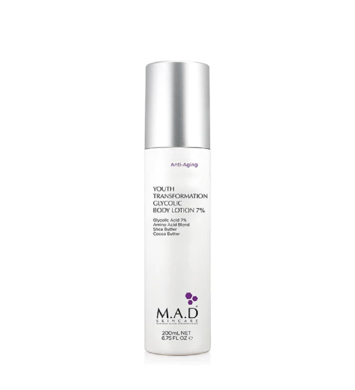 M.A.D Skincare Youth Transformation Glycolic Body Lotion 7% 200 ml.