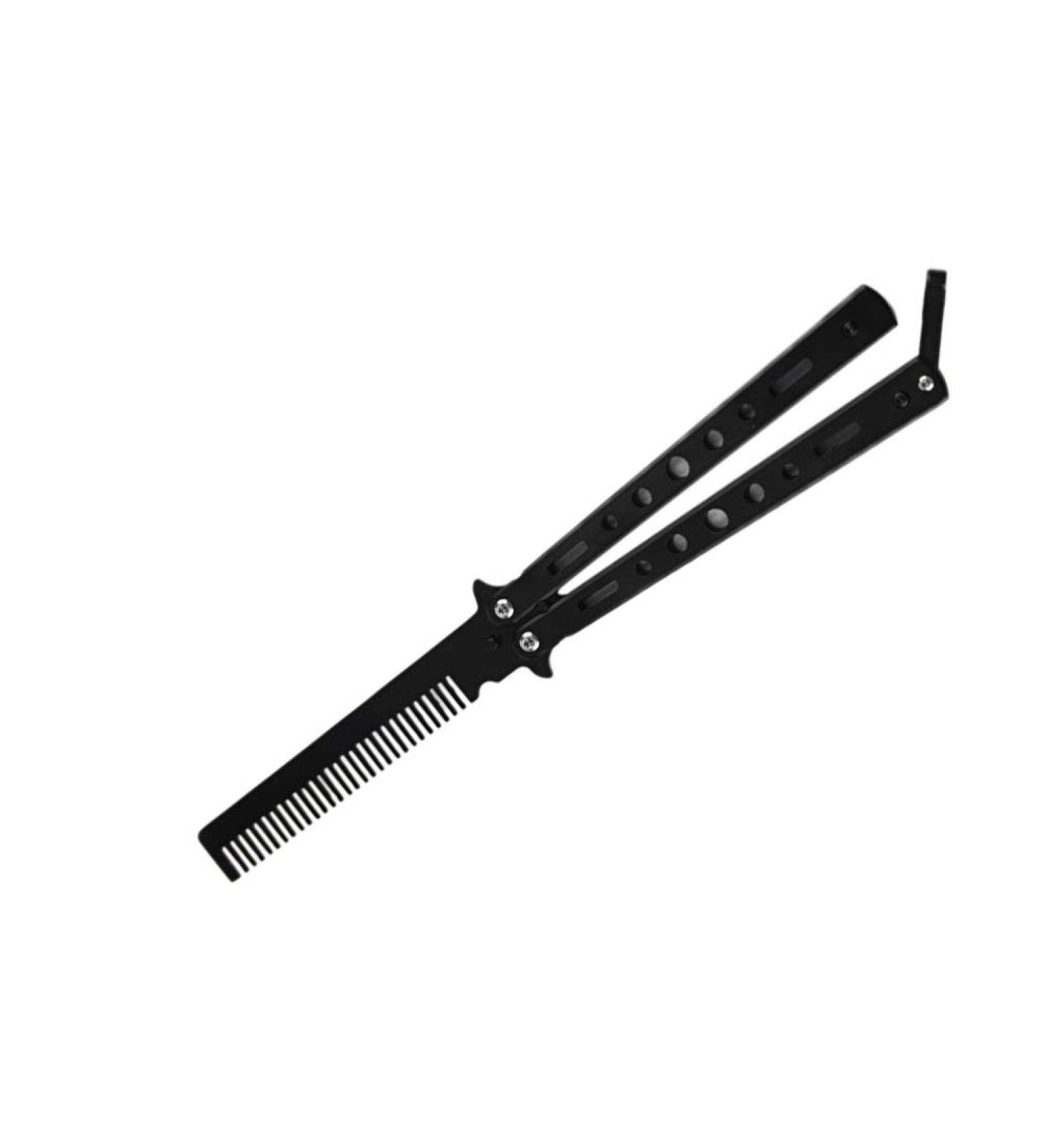 Ultnice Practice Comb Knife - Stainless Steel Blunt Training Tool for Beginners (Black) | Safe Practice for Skills Development - Buy Online on GoSupps.com