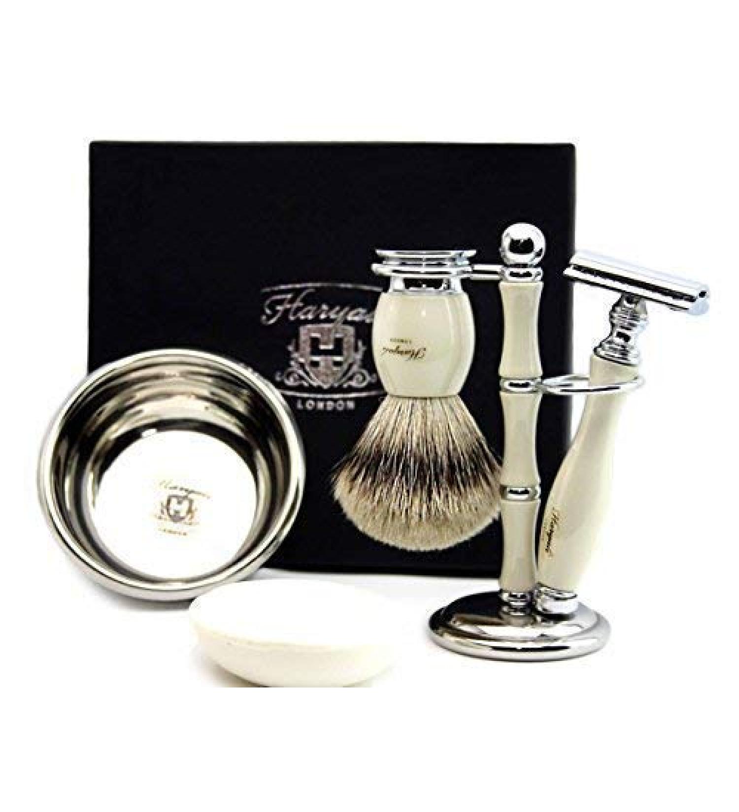 Luxury Badger Hair Shaving Brush Set | Razor Soap & Bowl | Premium Grooming Kit for Men - Buy Online on GoSupps.com