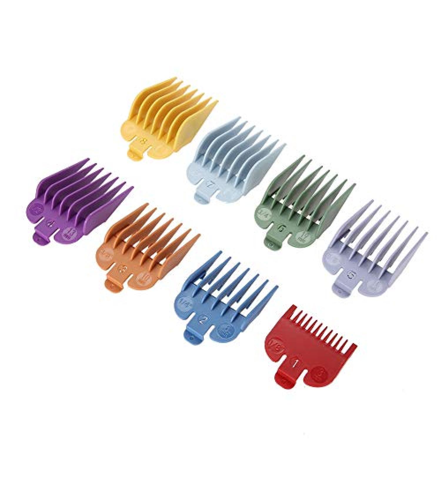 Premium Hair Limit Comb 8 Sizes Colored Limit Comb Hair Clipper Haircut Guide Attachment Comb barber replacement for Many Clippers Trimmers - Buy Online on GoSupps.com