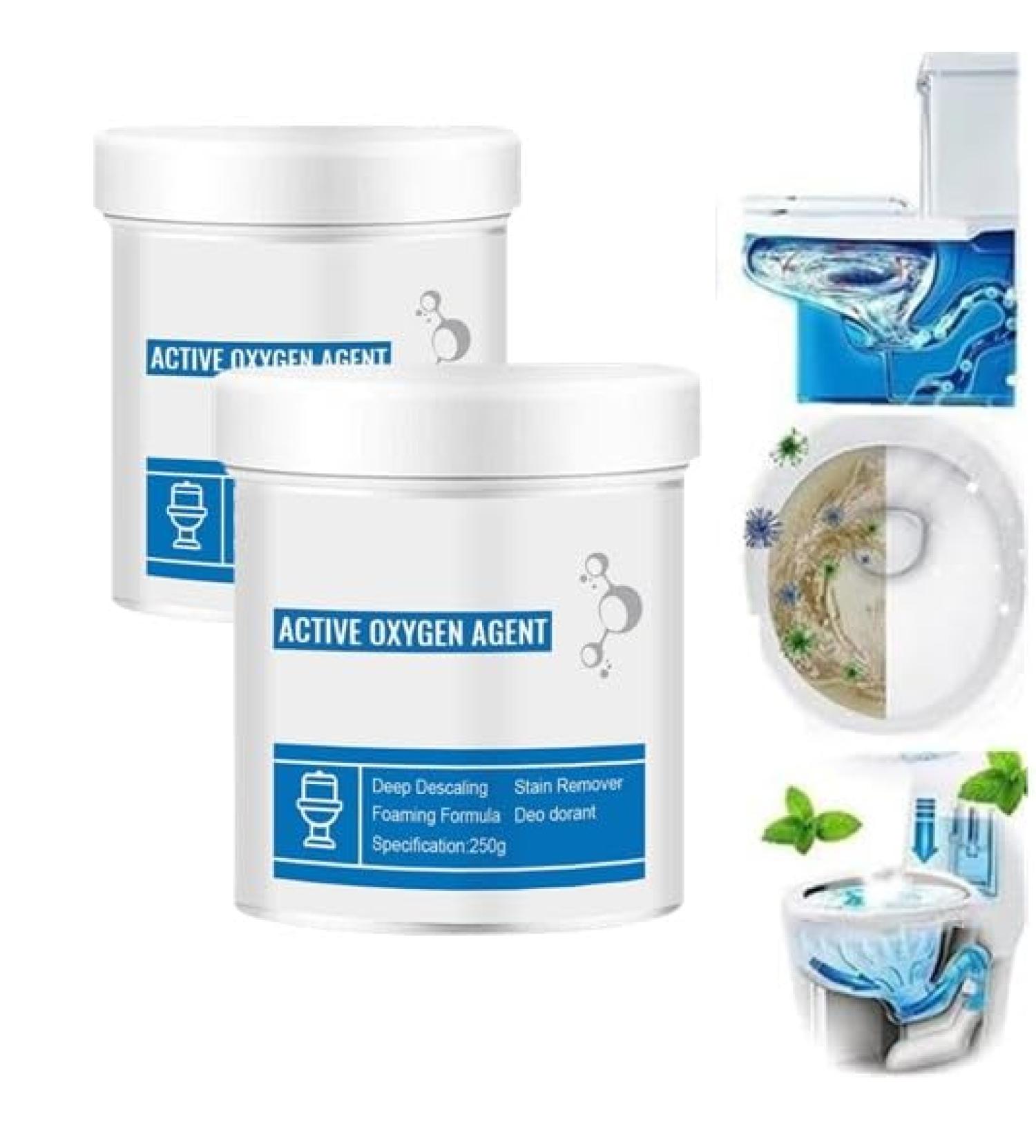 Toilet Active Oxygen Agent Touch Free Fizzy Foam Toilet Cleaner Splash Toilet Cleaner Foaming Powder Easy To Help You Solve In Toilet Cleaning Powerful Pipe Dredging Agent (2pc) - Buy Online on GoSupps.com