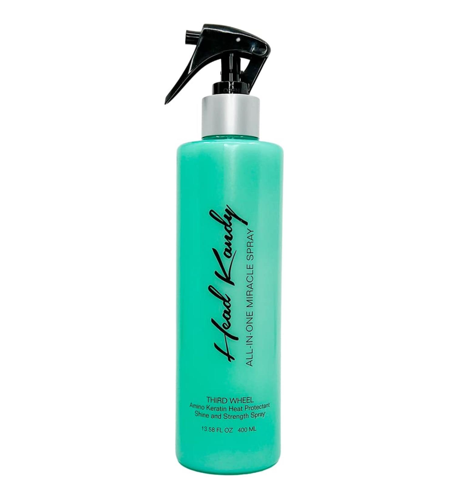 Head Kandy Heat Protectant Hair Spray | The Third Wheel | 13.5 Oz | Thermal Protection Spray with Amino Keratin | Prevent Damage & Breakage | Ideal for Flat Iron, Hair Straightener, Hair Dryer, Curling Irons | 13.5 Fl Oz - Buy Online on GoSupps.com