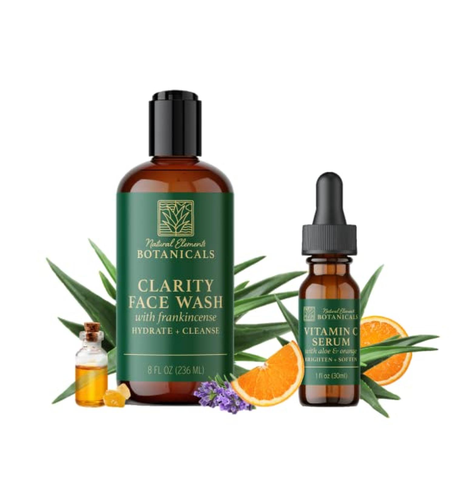 Natural Elements Botanicals Face Wash & Vitamin C Bundle | Luxurious Spa Quality Skincare - Buy Online on GoSupps.com