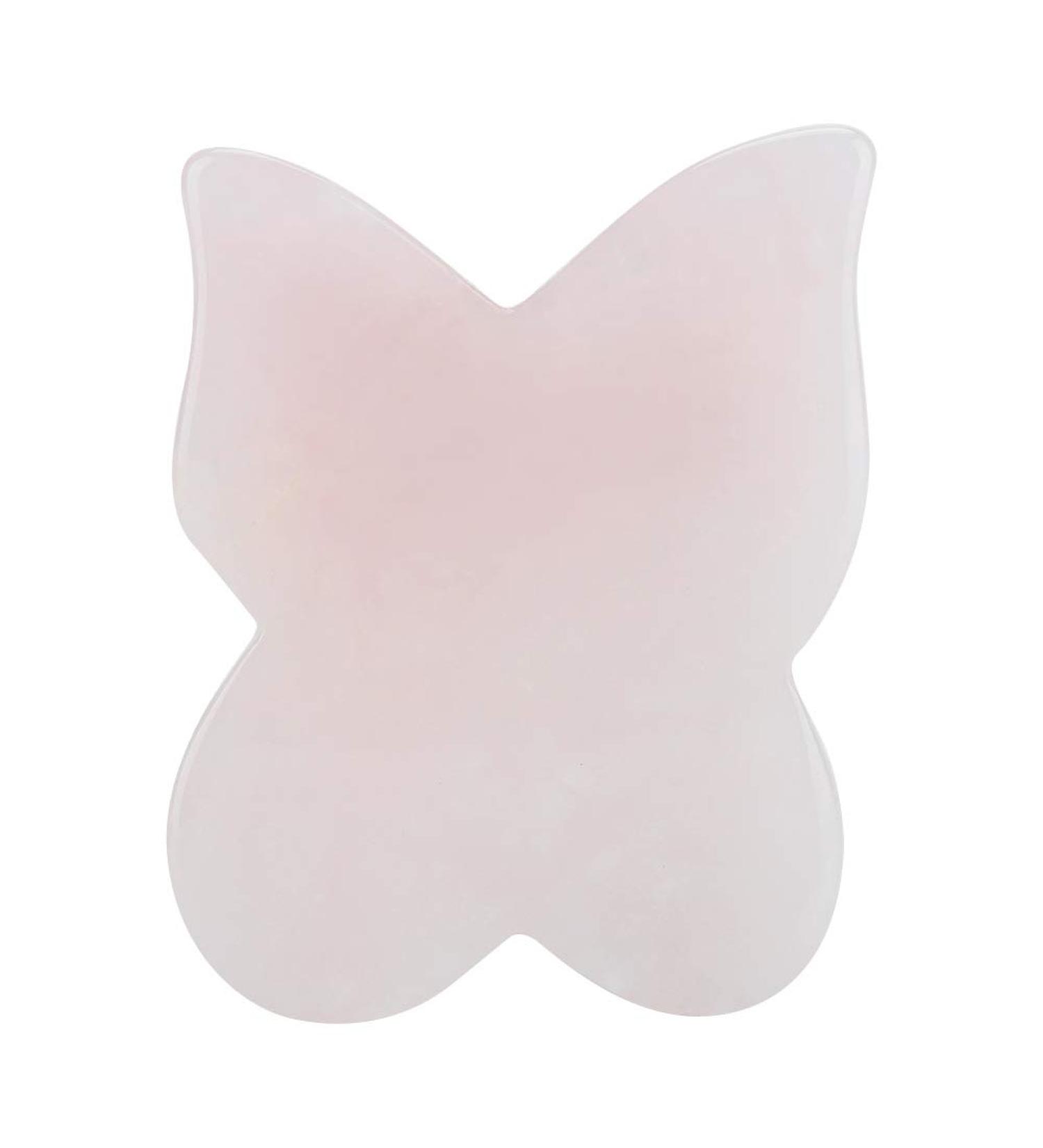 Natural Rose Quartz & Jade Massage Stone Scraping Plate - Healing Tool for SPA & Acupuncture - Buy Online on GoSupps.com