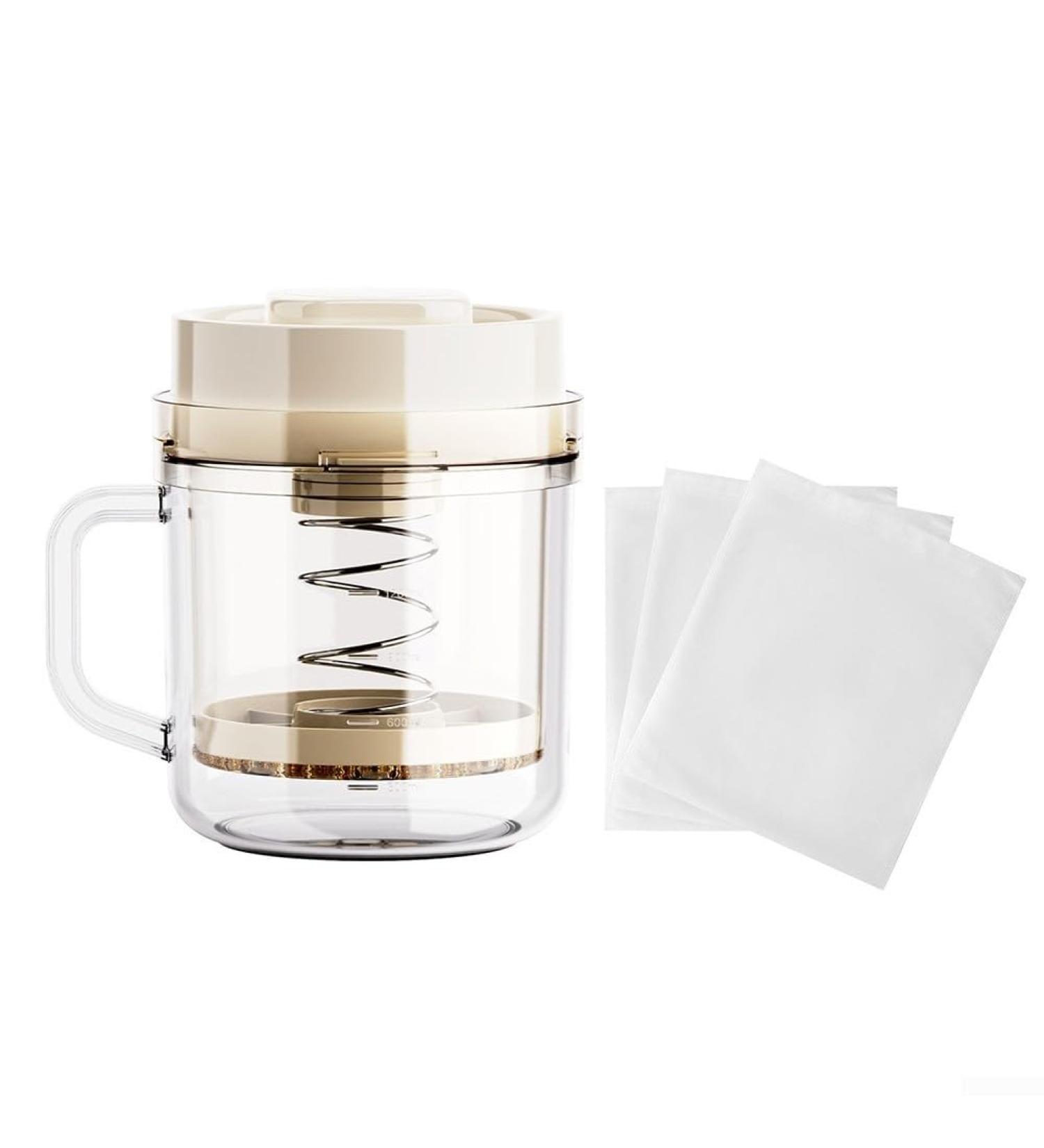 Greek yogurt strainer with a capacity of 1100 ml and 3 ultrafine filter bags for thick yogurt maker suitable for personal or small group use - Buy Online on GoSupps.com