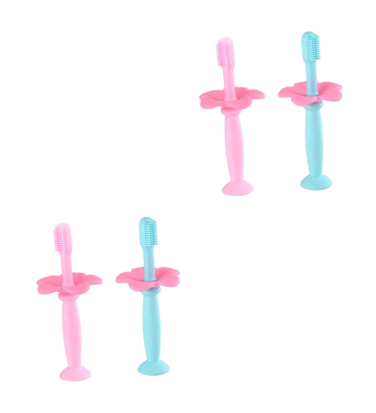 Minkissy 4-Bristle Toothbrush for Newborns & Children | Training Toothbrush & Finger Brush for Effective Oral Care - Buy Online on GoSupps.com