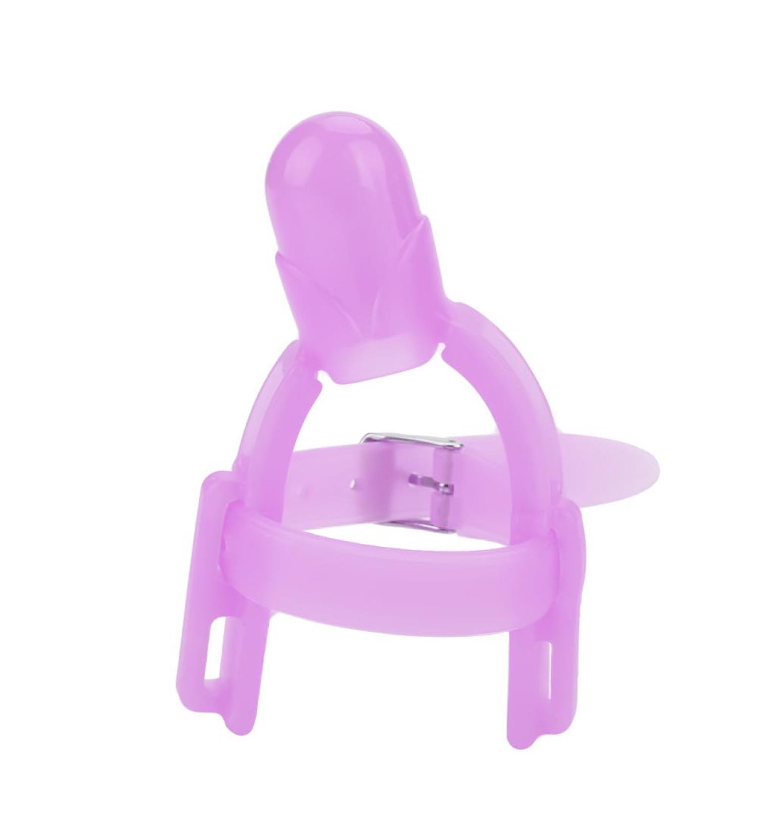 Adjustable Thumb Sucking Finger Protector for Babies & Toddlers - Silicone Teething Ring in Purple - Buy Online on GoSupps.com