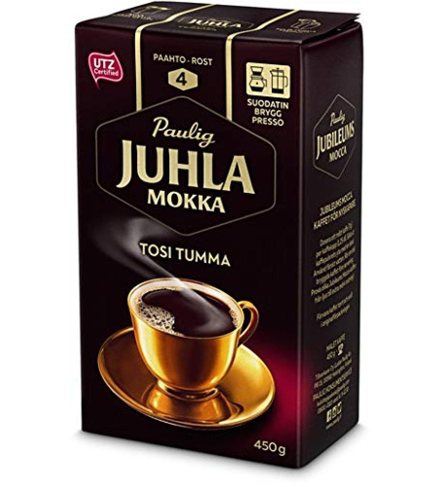 Paulig Juhla Mokka Tosi Tumma fine ground caf 1 Pack of 450g