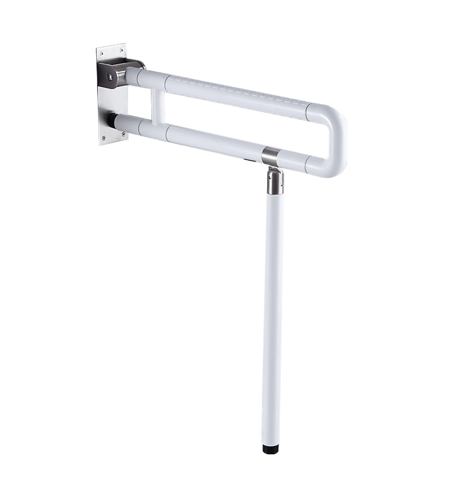 Folding Handrails Toilet Armrest Safety Support Bar for Disabled Elderly Pregnant Children Bathroom Aid Assist Rail Drop Down Grab Grips White Non Slip Stainless Steel Guard Frame - Buy Online on GoSupps.com