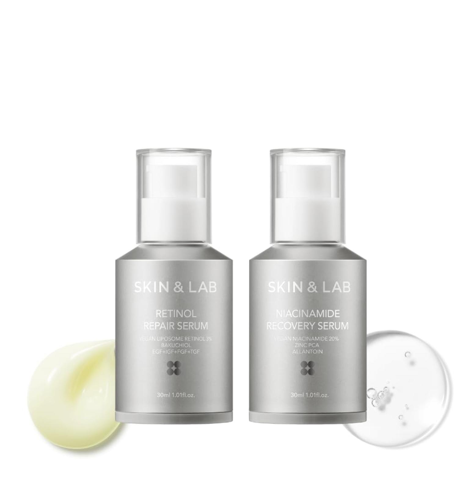  SKIN&LAB Wrinkle and Pore Care Skincare Set: Includes Retinol Serum and Niacinamide Serum - Buy Online on GoSupps.com