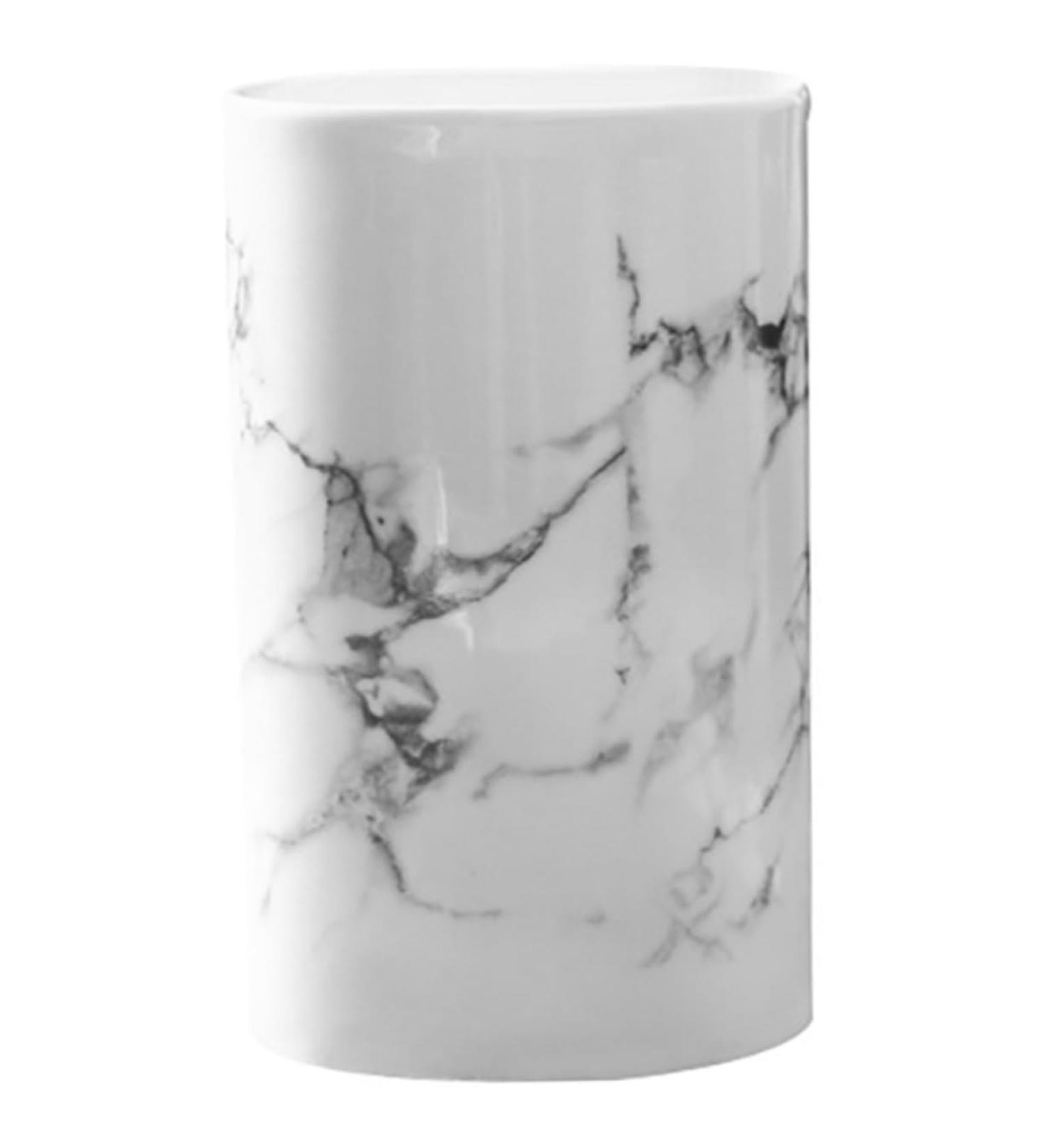 Hoement Mouthwear Teaspoon Holder - Stylish Ceramic Bathroom Accessories Makeup Brush Cup Toothbrush Holder & Drinking Cups for Home & Office - Buy Online on GoSupps.com