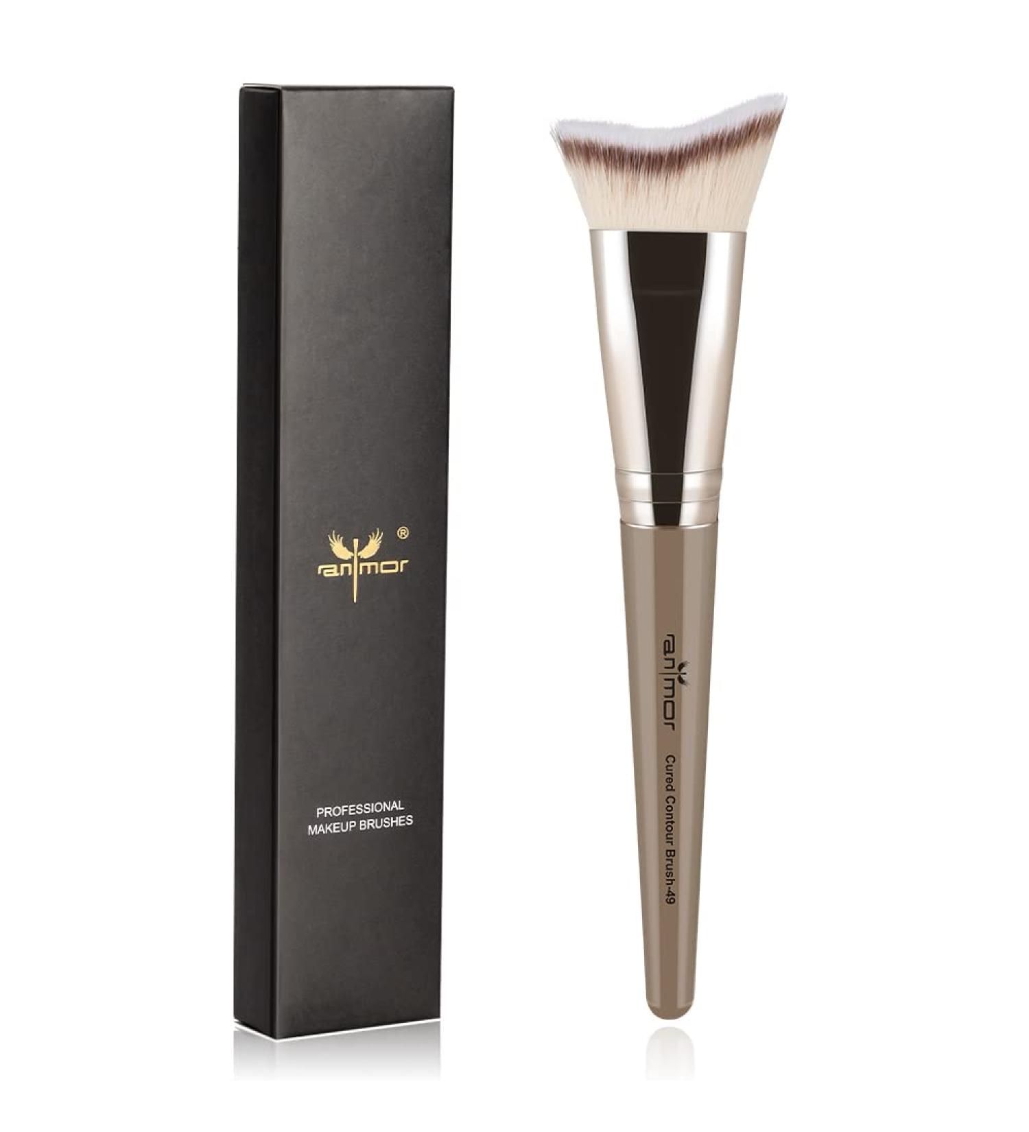 Anmor Premium Contour Brush #0112-49 for Cheek, Forehead, Nose - Ideal for Powder, Liquid, Cream Makeup - Buy Online on GoSupps.com