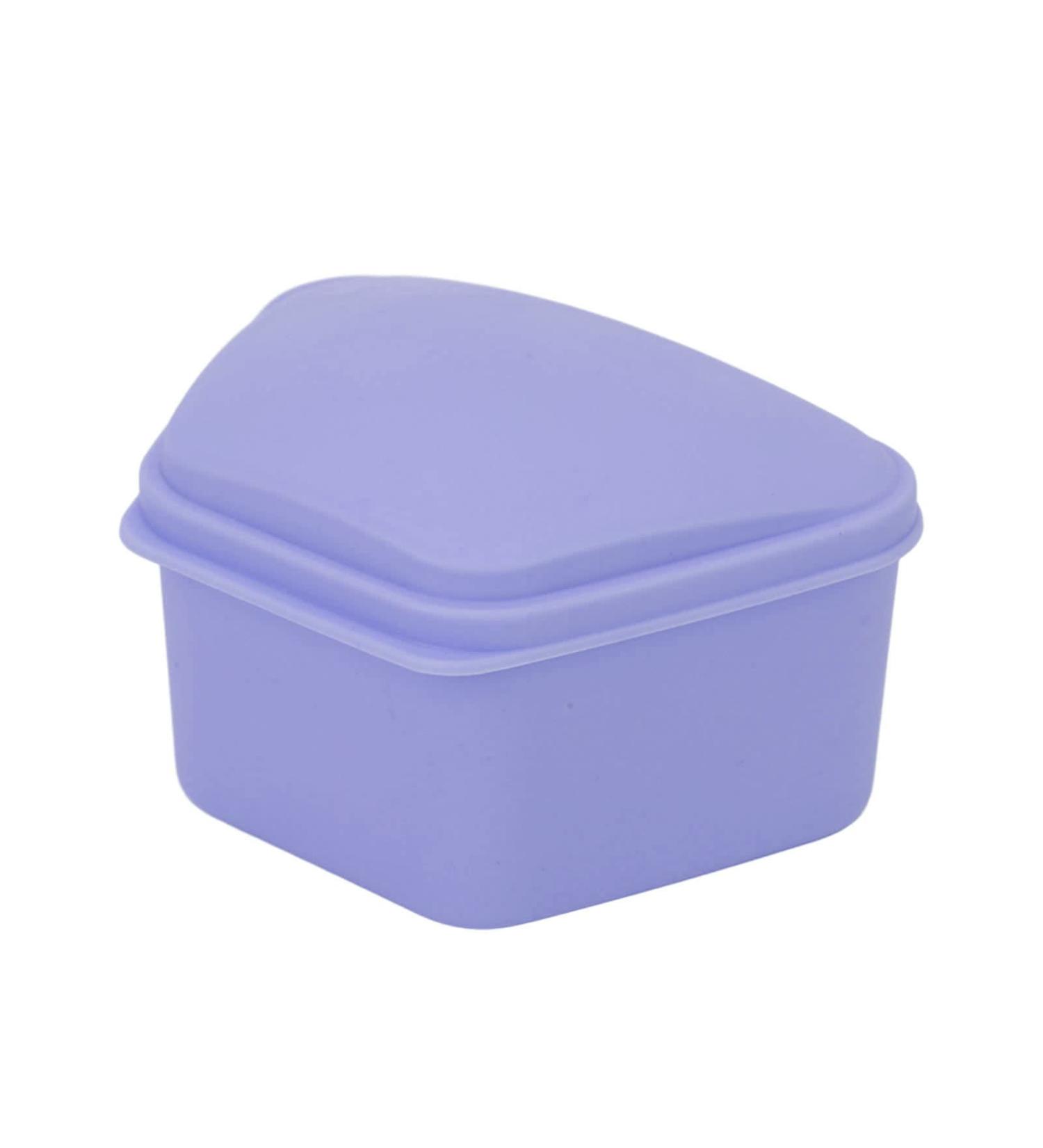 Buy Moum Routes Trapezoidal Portable Prosthesis Storage Box | Locking Organizer for Artificial Teeth - Travel Essential for Adults & Kids (Purple) - Buy Online on GoSupps.com