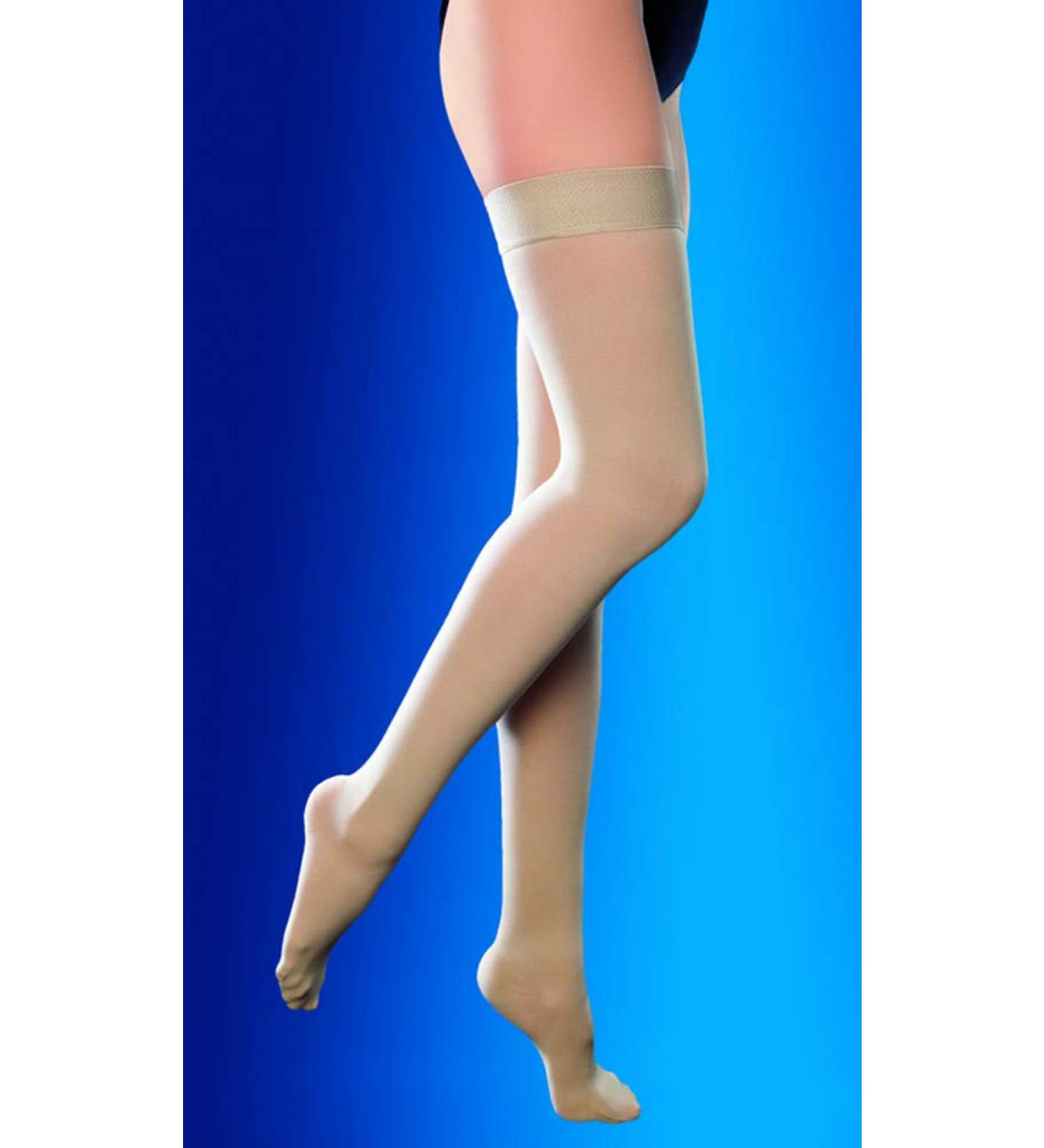 Compression Stockings Class II 22-23 mmHg Upper Thigh Closed Toe Graduated Compression XLarge Beige