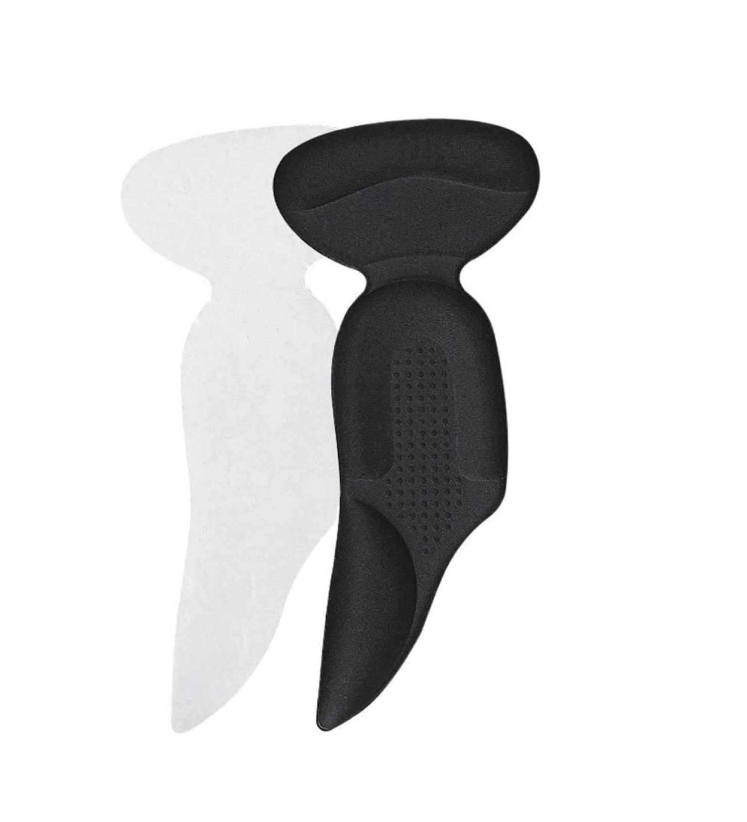 Heel Cups Sponge Anti-wear Foot Heel Protectors Adult Breathable Sports for Spurs and Heel Blister Prevention(Black Medium)