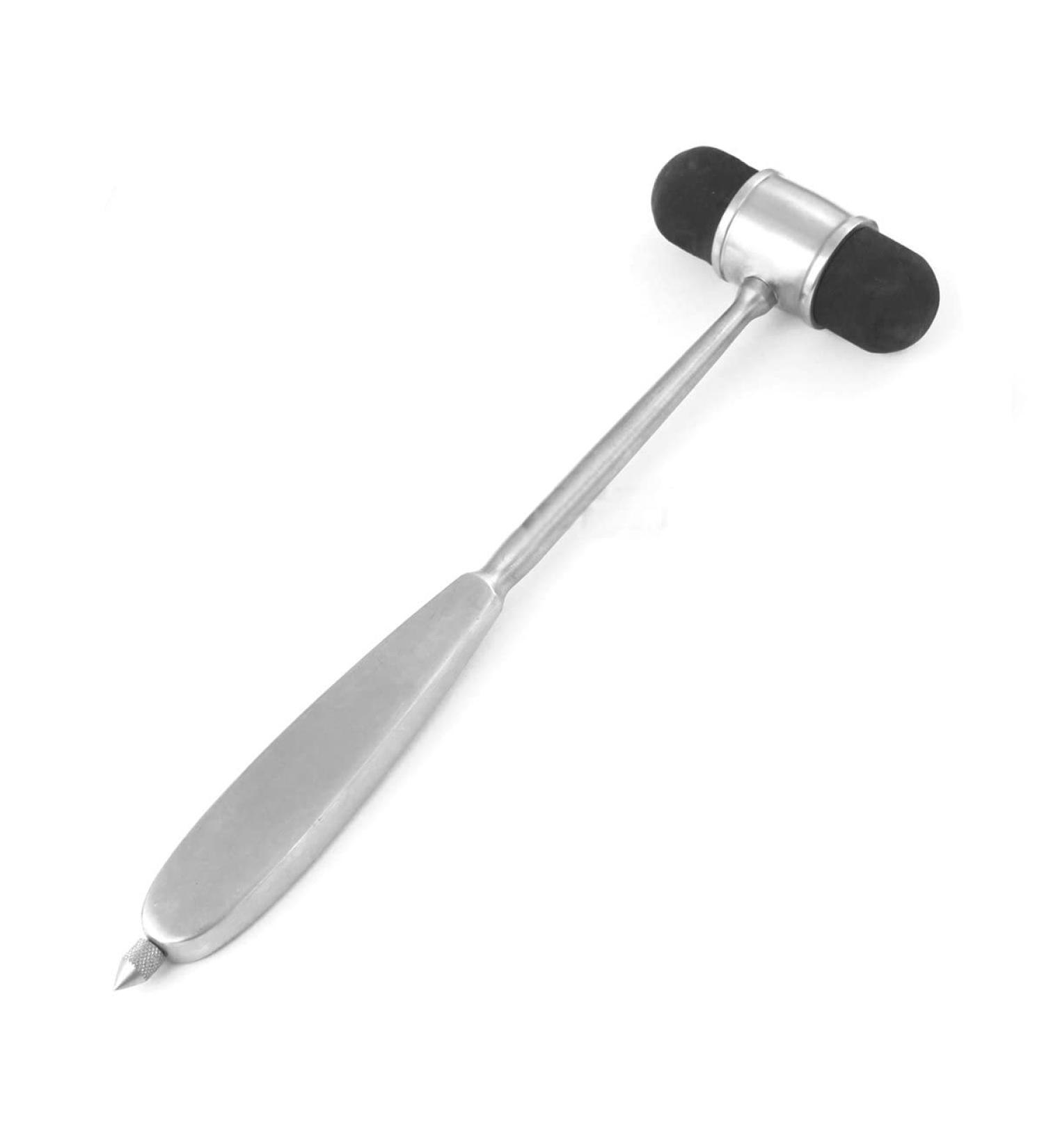 OdontoMed2011 Dejerine Percussion Hammer Diagnostic Instruments Stainless Steel Silver 2 Sided Rubber Head