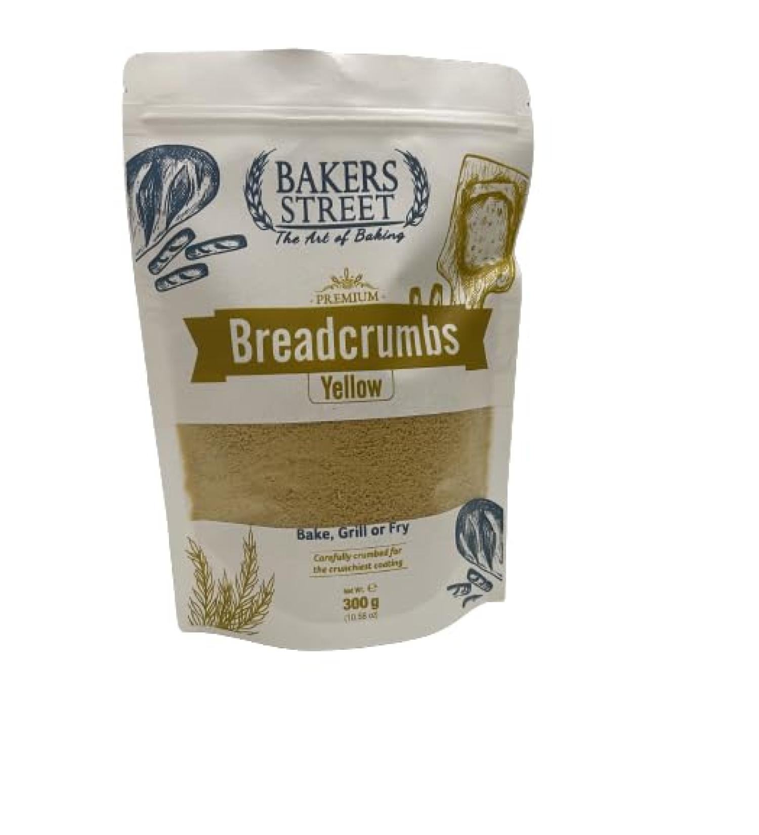 Bakers Street | Yellow Breadcrumbs 2X300g Packets (600g) | Pure Yellow Colour Breadcrumbs Make Crunchy and Tasty - Buy Online on GoSupps.com