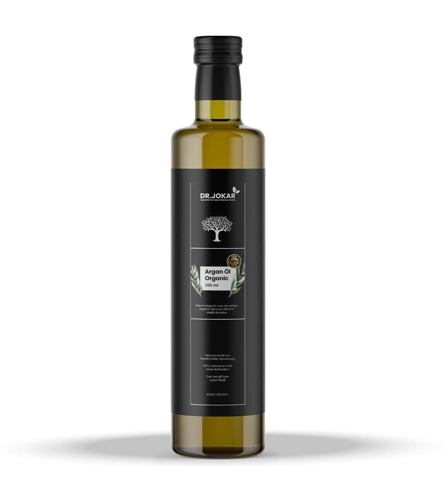 Buy Argan Oil Organic 250ml - Premium Quality from Wild Growing Stocks | SpinosaMAX - Favored by Star Chefs - Buy Online on GoSupps.com