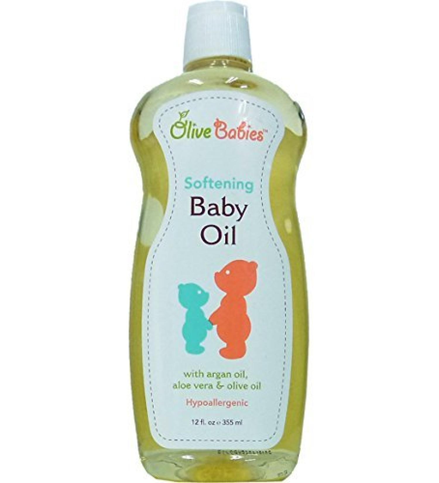 Olive Babies Softening Baby Oil  12 fl.oz