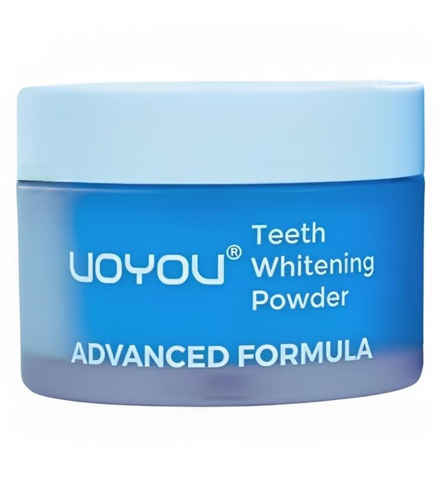 Teeth Whitening Powder for 6 Months Supply | Remove Tea, Coffee, Wine & Smoking Stains | Non-Sensitive Formula | Cool Mint - Buy Online on GoSupps.com