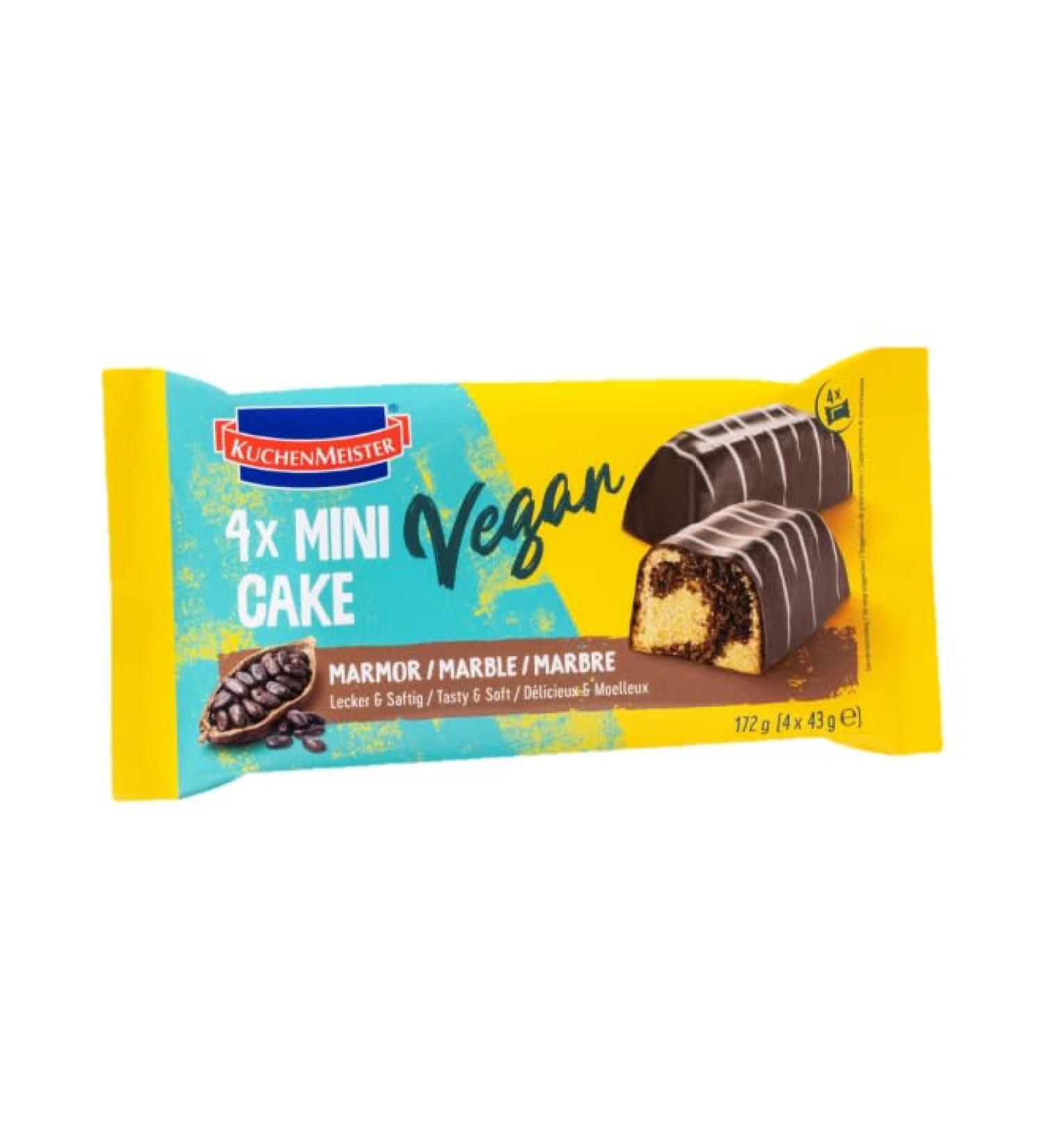 KuchenMeister Marble Mini Cake Snack vegan 172g (4x43g individually wrapped) (1)