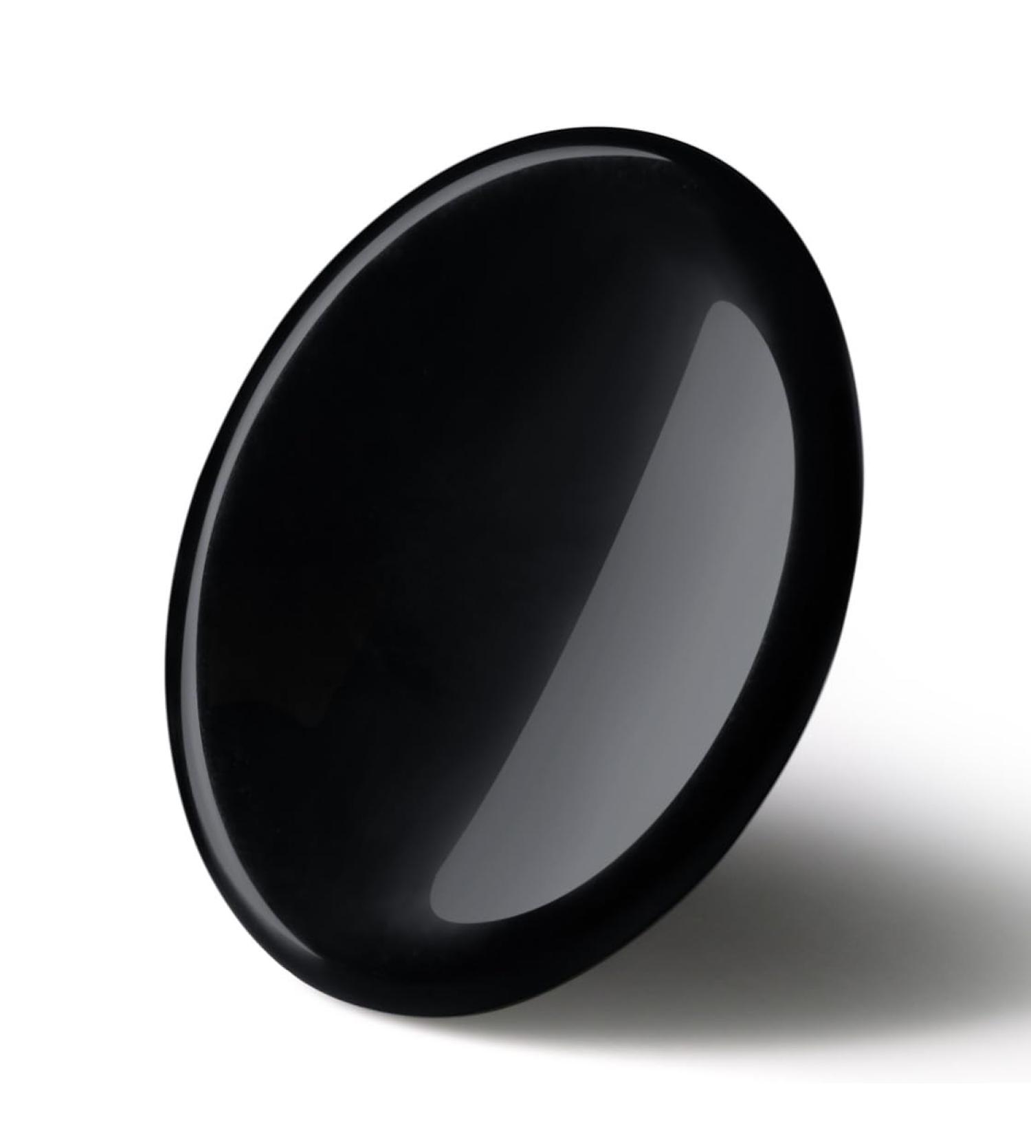 Black Obsidian Thumb Stone - Healing Crystals for Stress Relief Fortune Telling & Reiki | International Shipping - Buy Online on GoSupps.com