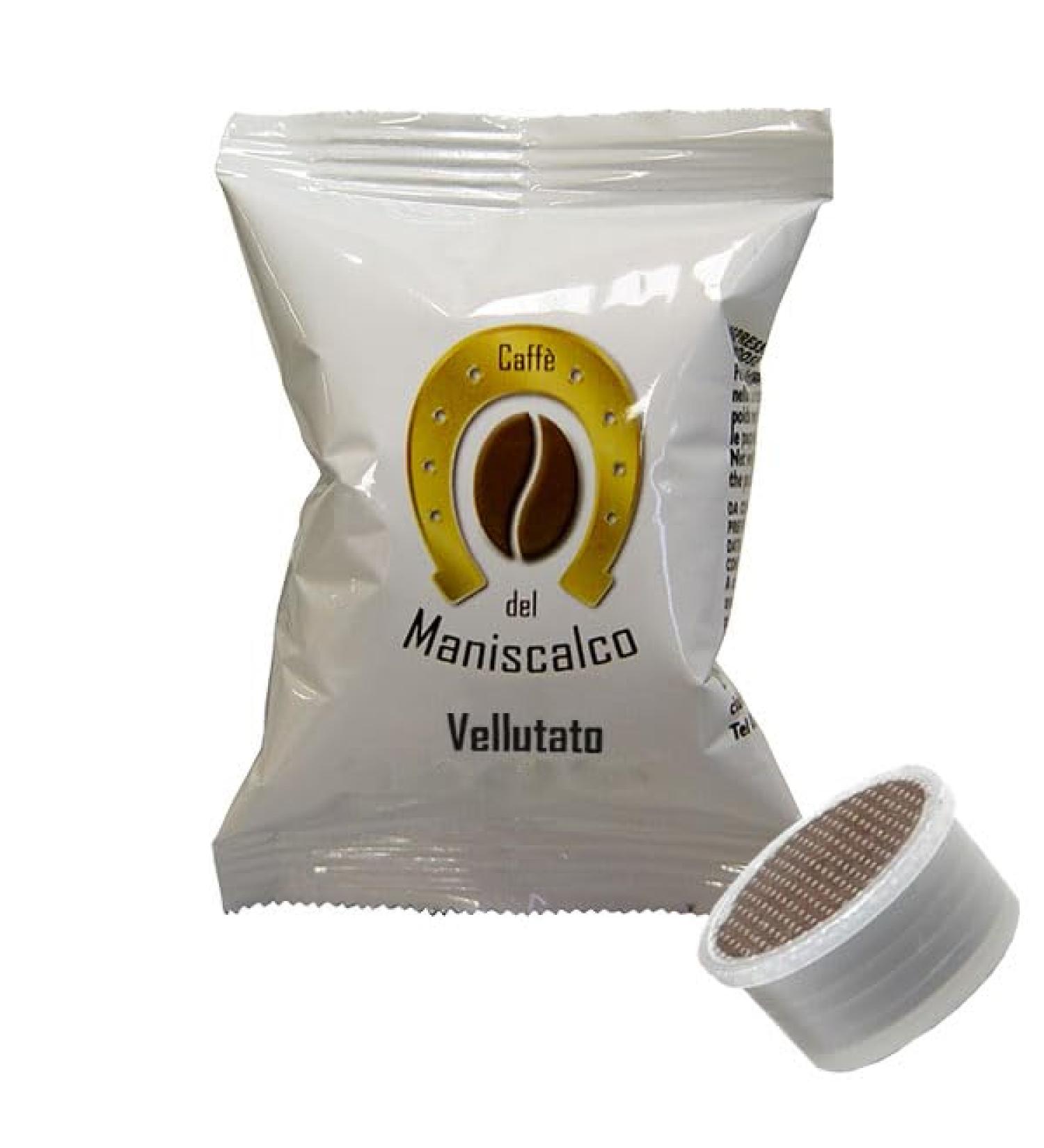 100 Coffee Capsules Aroma VELLUTATO Café del Maniscalco compatible Espresso Point