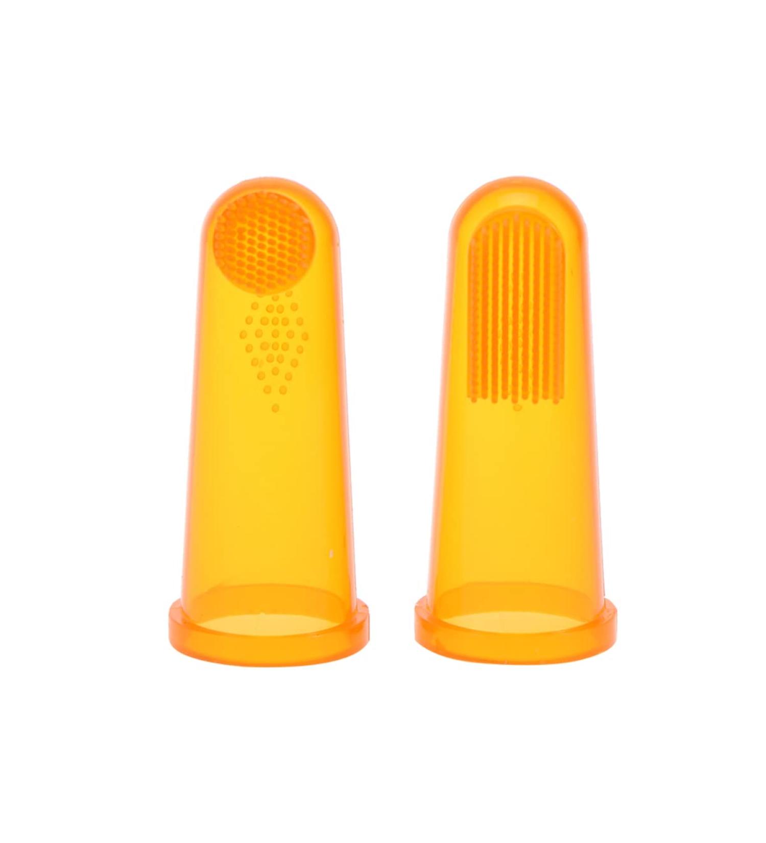 LIFKOME Baby Toothbrush 2pcs - Silicone Finger Toothbrush Set for Teething Babies - Soft Kids Toothbrush for Children - Oral Cleaning and Massaging Toddler Glove - Buy Online on GoSupps.com