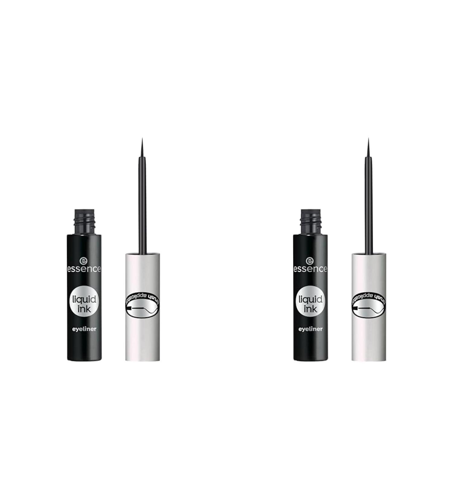 Liquid Ink Black Eyeliner (Pack of 2) - 3 ml - International Shipping Available - Buy Online on GoSupps.com