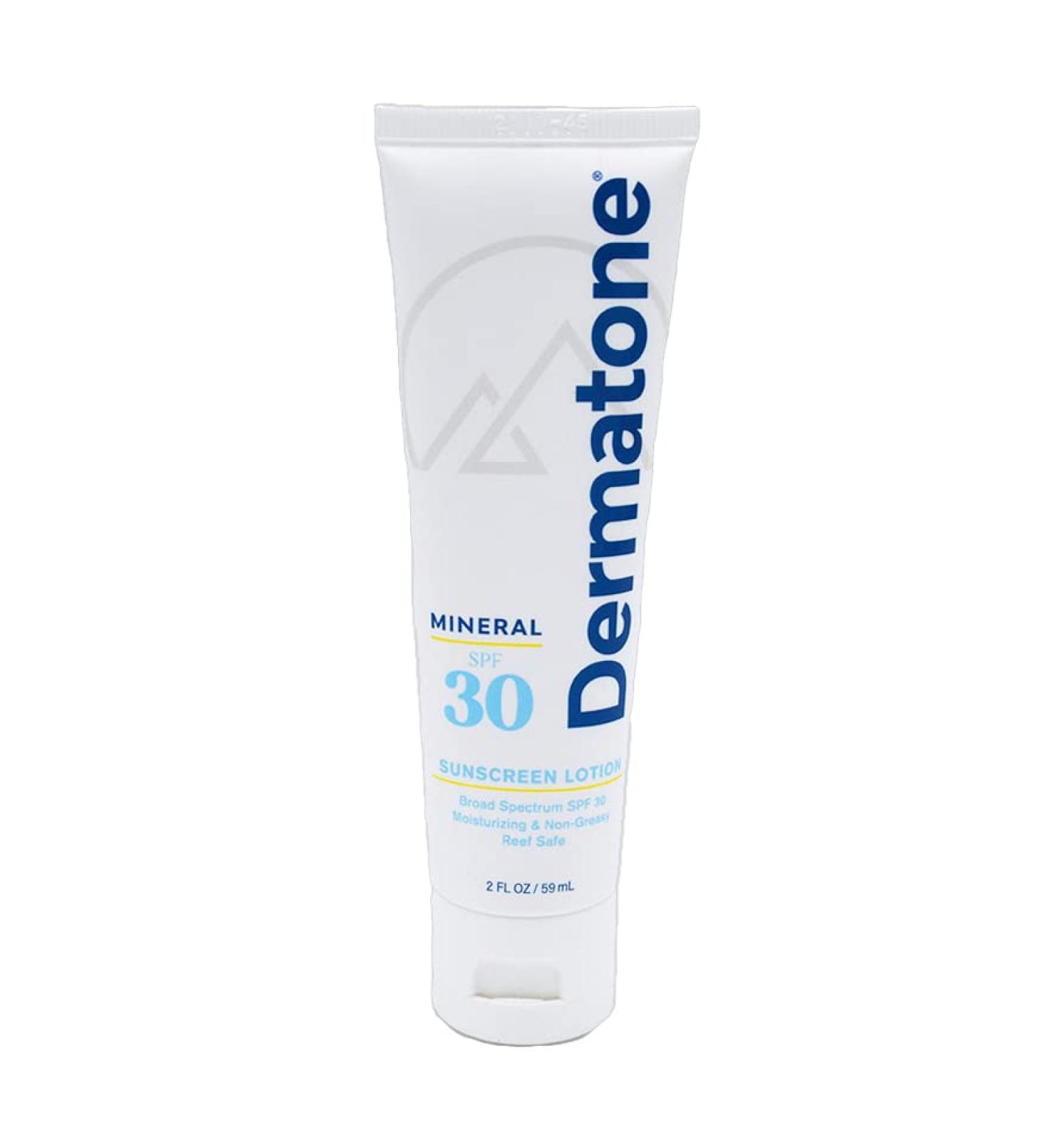 Dermatone Mineral Sunscreen SPF 30 | Moisturizing Face and Body Protection | Reef Safe | Water Resistant (80 mins) | 2.0 oz Tube - Buy Online on GoSupps.com