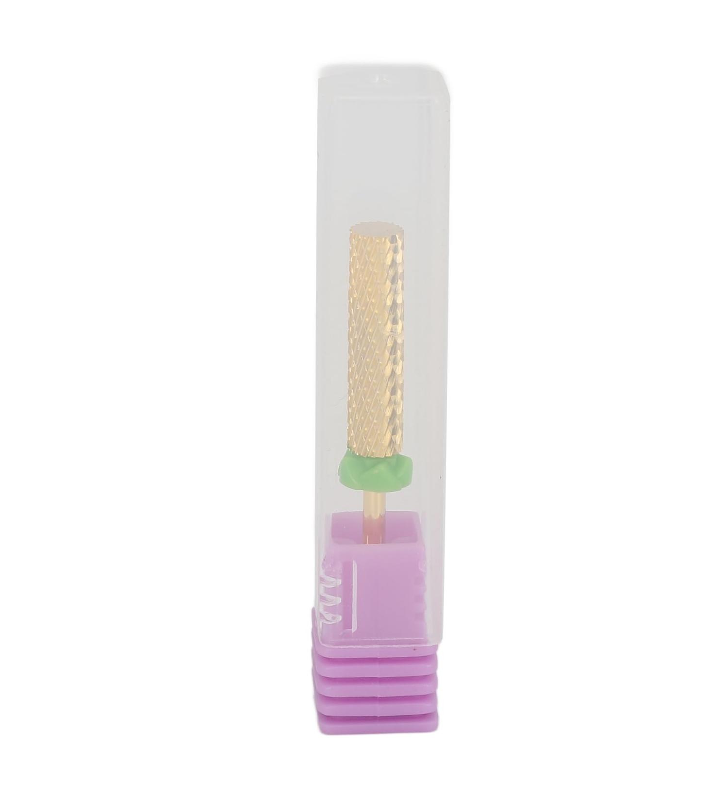 Barrel Nail Drill Bit for Acrylic Gel Flat Top Tungsten Steel Cuticle Removal Pedicure Manicure Nail Polish Bit Gold (130#-C) - Buy Online on GoSupps.com