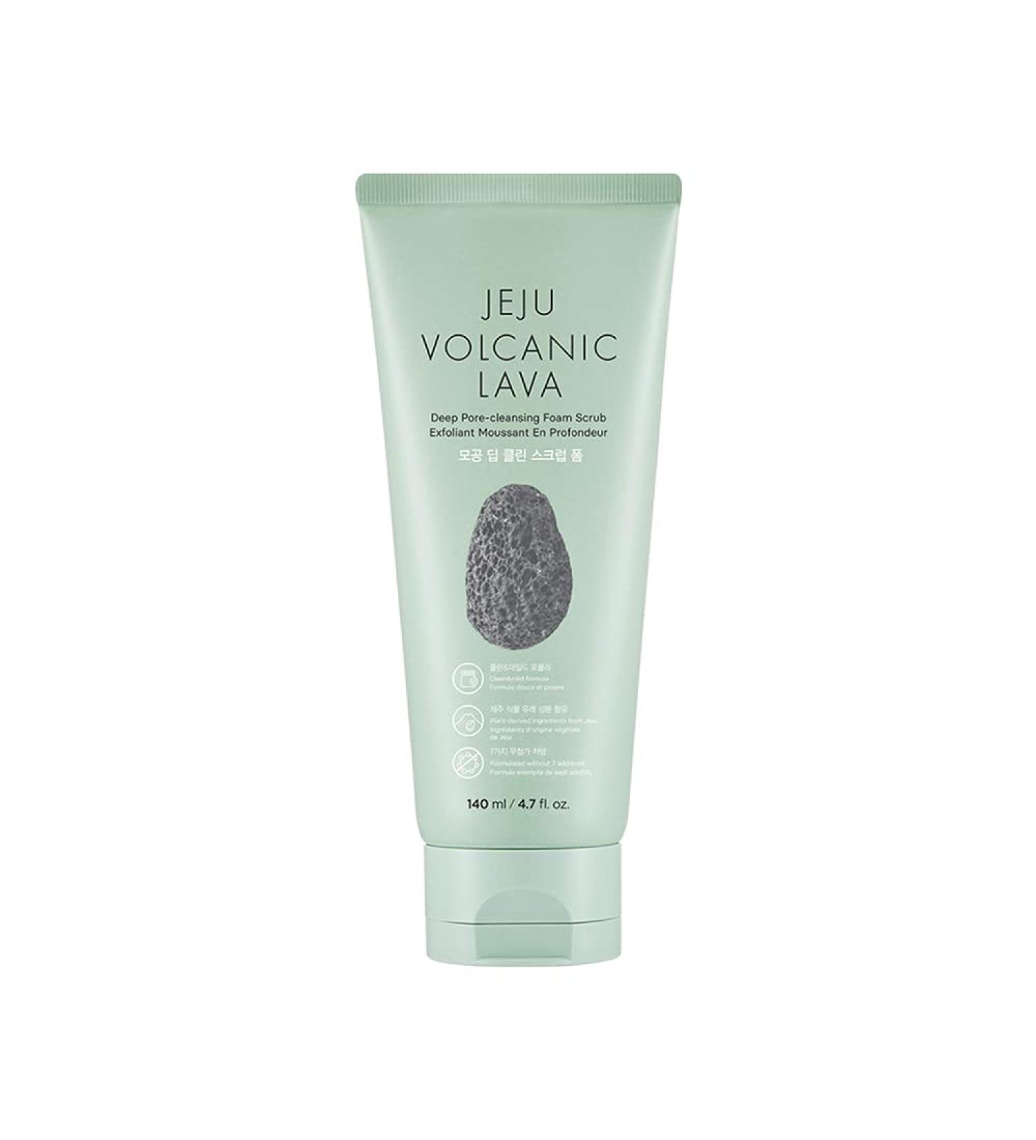 Jeju Volcanic Lava Deep Pore Cleansing Foam Scrub - The Face Shop (4.7 fl. oz) | Best for Clear Skin - Buy Online on GoSupps.com