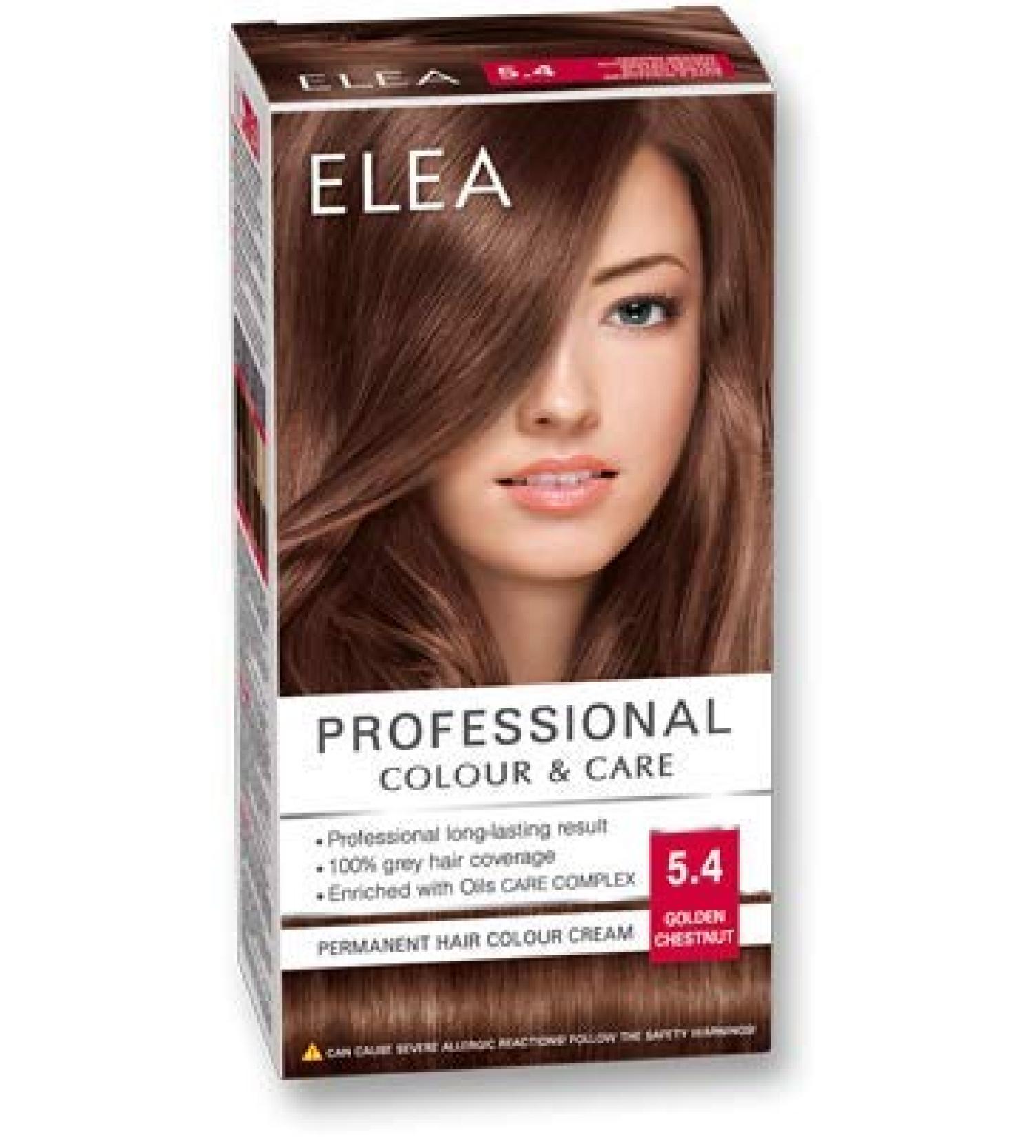 ELEA PROFESSIONAL PERMANENT HAIR COLOR CREAM 54 GOLDEN CHOICE WITH OILS CARE COMPLEX