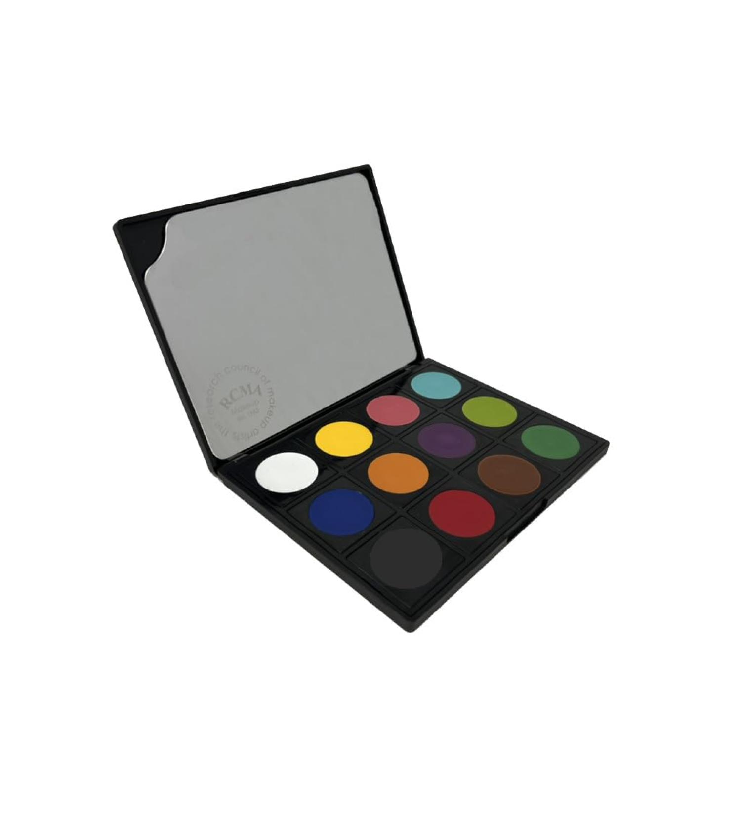 RCMA 12-Shade Color Makeup Pro Palette - Professional Face Lip & Eye - Long-Lasting Vibrant Colors | International Shipping Available - Buy Online on GoSupps.com