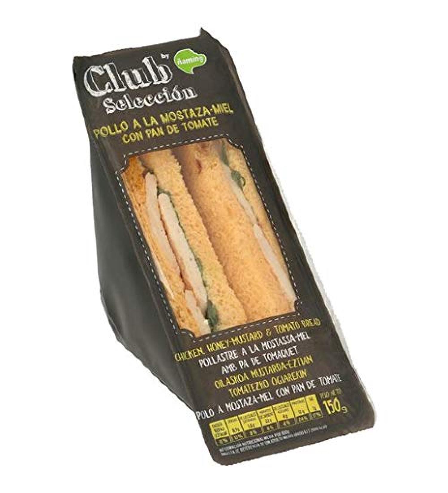 AMIN AMIN G Club selection chicken sandwich with mustard and honey 150g container