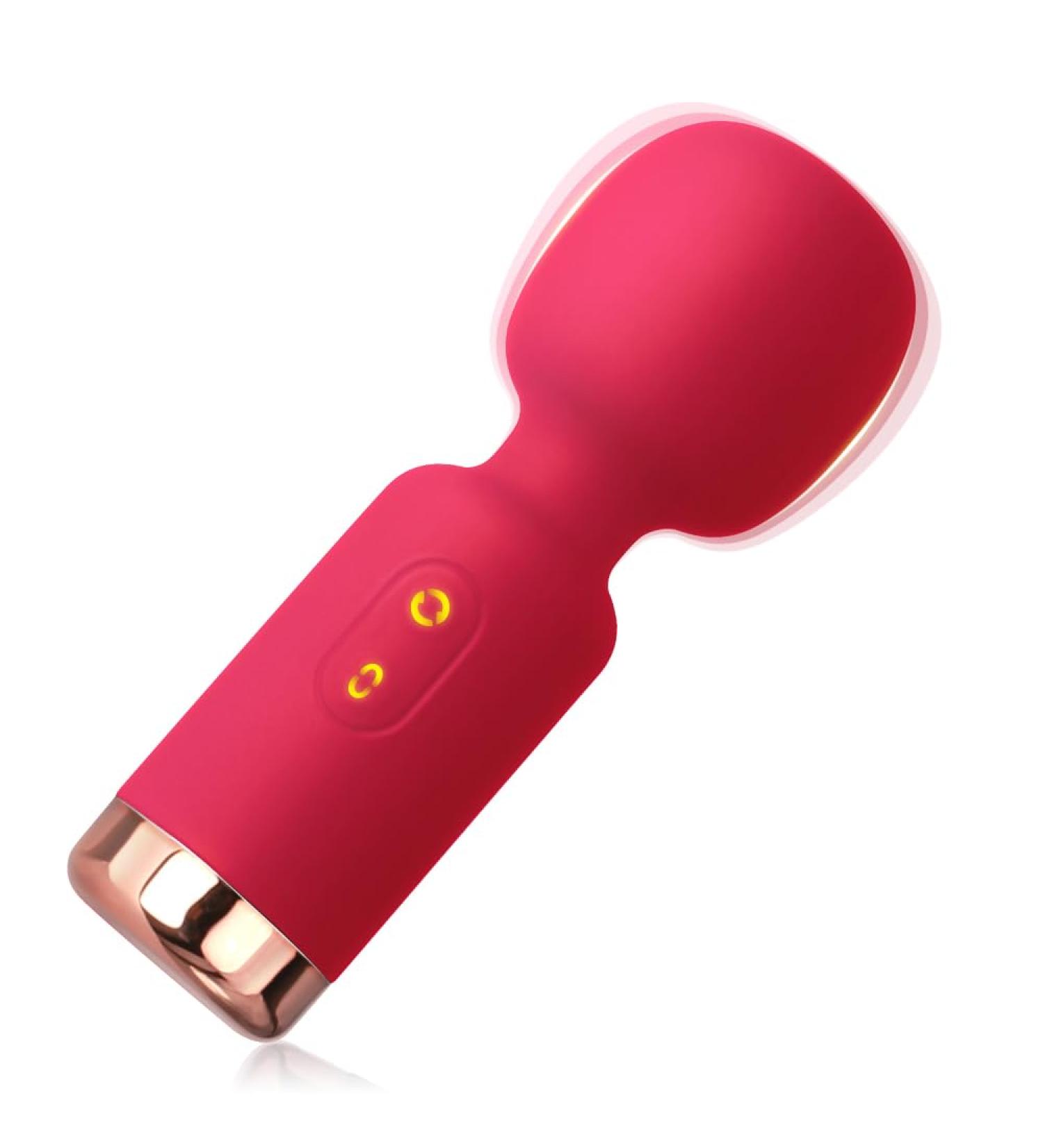 Mini Portable Vibration Massage Device for Women - Strong Silicone 10 Modes Waterproof & Rechargeable - Wireless Handheld Massager (Red) - Buy Online on GoSupps.com