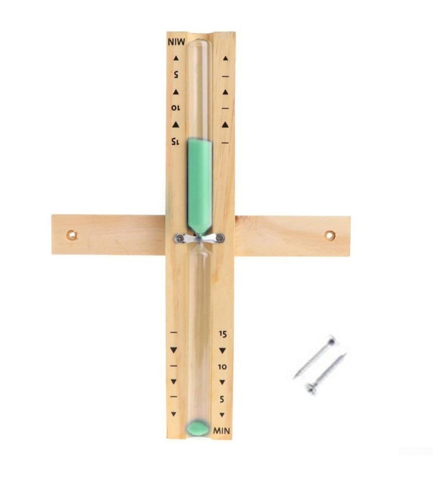 Zywuoy 15-Minute Rotatable Wooden Hourglass for Sauna & Spa - Green Timer for Yoga & Practice Rooms - Buy Online on GoSupps.com