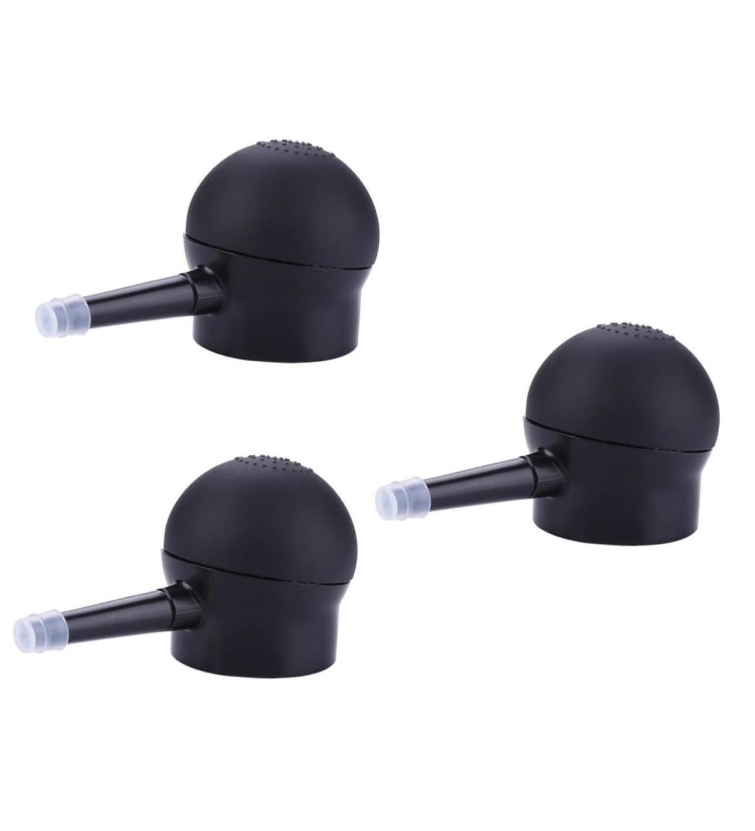 SKISUNO 3 Pcs Silicone Nozzle Balding Hair Pump Hair Building Fibers Spray Pump Fiber Tools Black - Buy Online on GoSupps.com